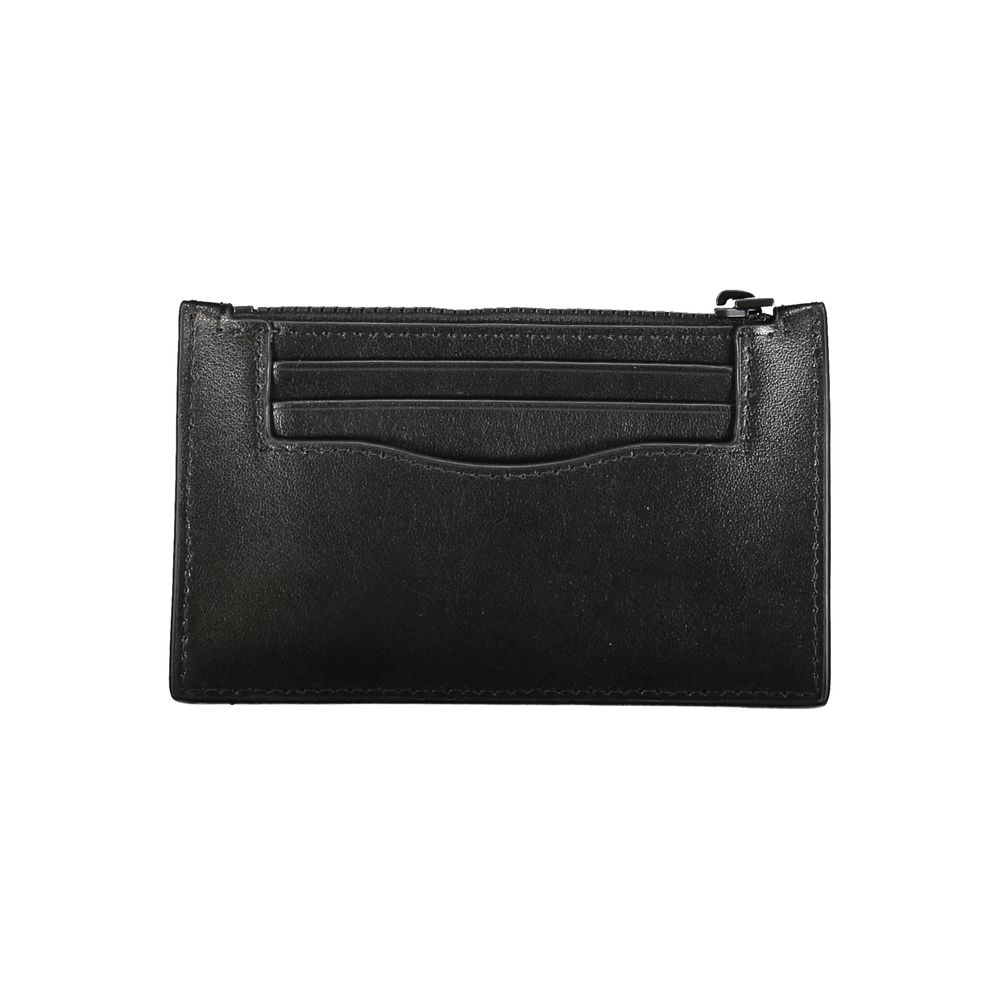 Calvin Klein Schwarzes Leder Portemonnaie