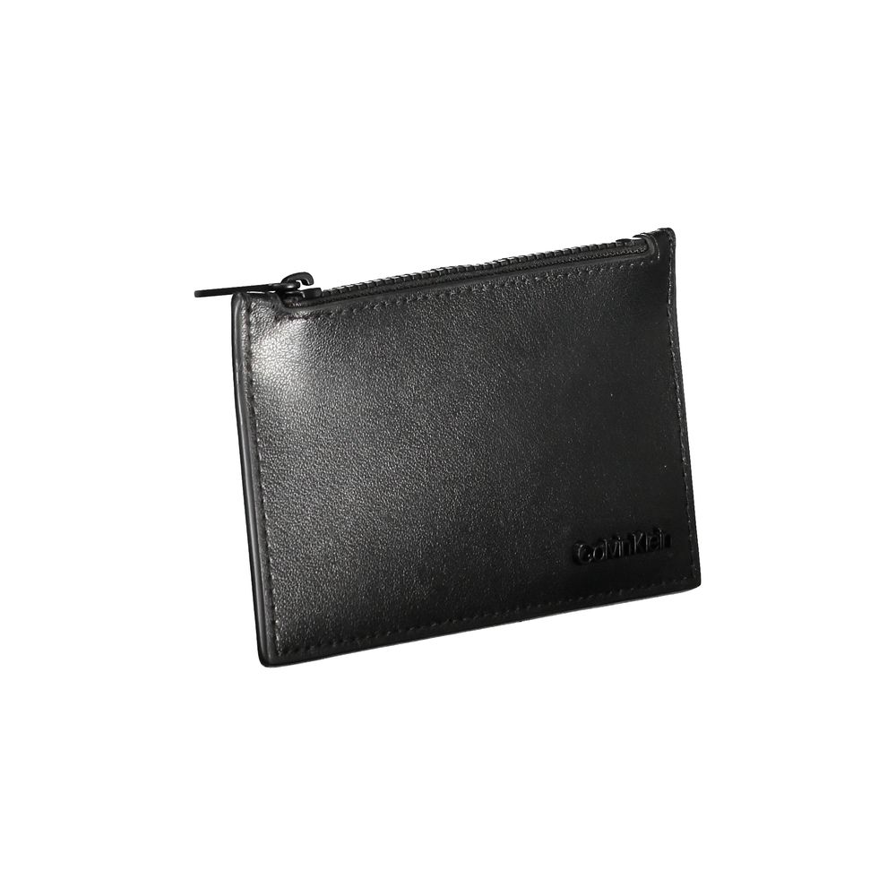 Calvin Klein Schwarzes Leder Portemonnaie