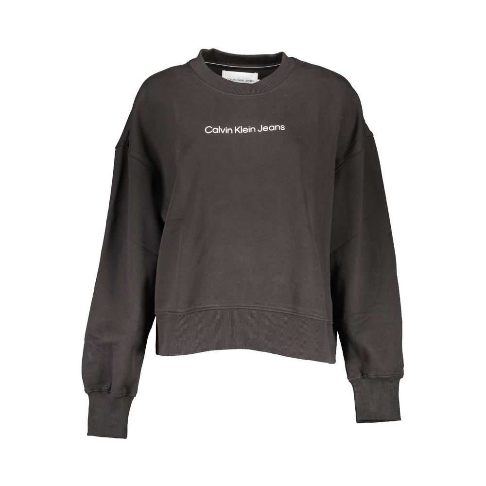 Sweat-shirt en coton noir Calvin Klein