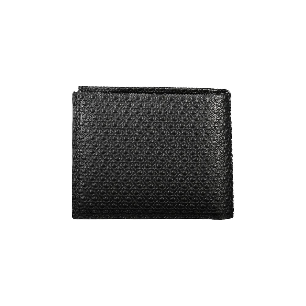 Calvin Klein Schwarzes Leder Portemonnaie