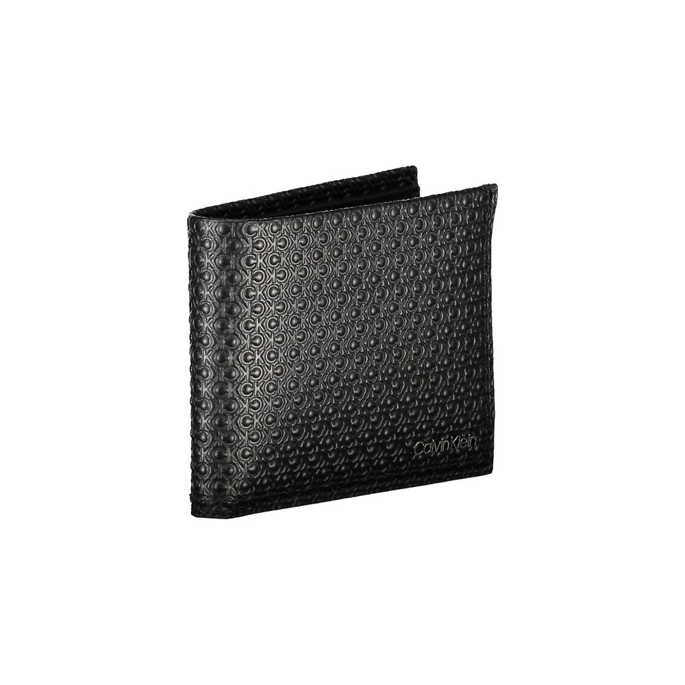 Calvin Klein Schwarzes Leder Portemonnaie