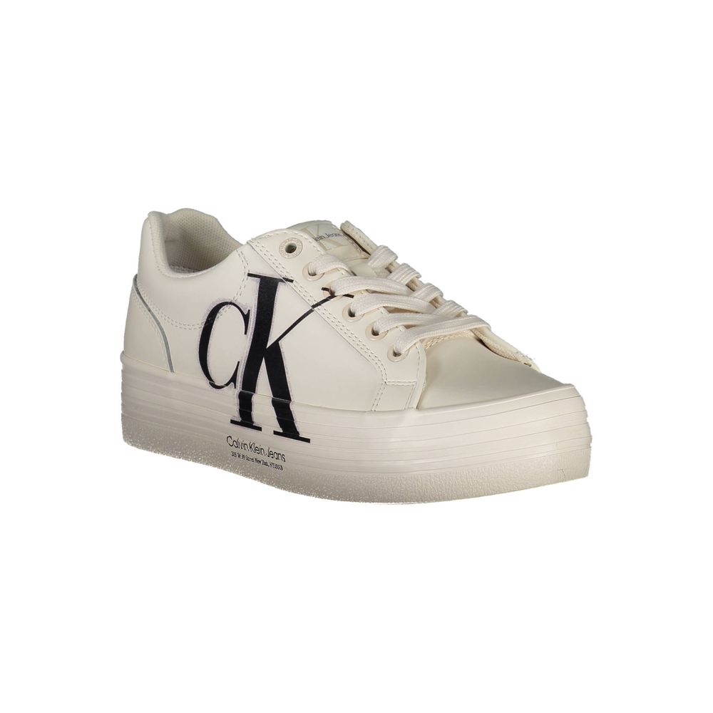 Calvin Klein Sneaker aus weißem Polyester