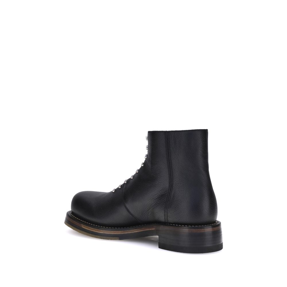 Alexander McQueen Schwarze Kalbshaut Bos Taurus Stiefeletten