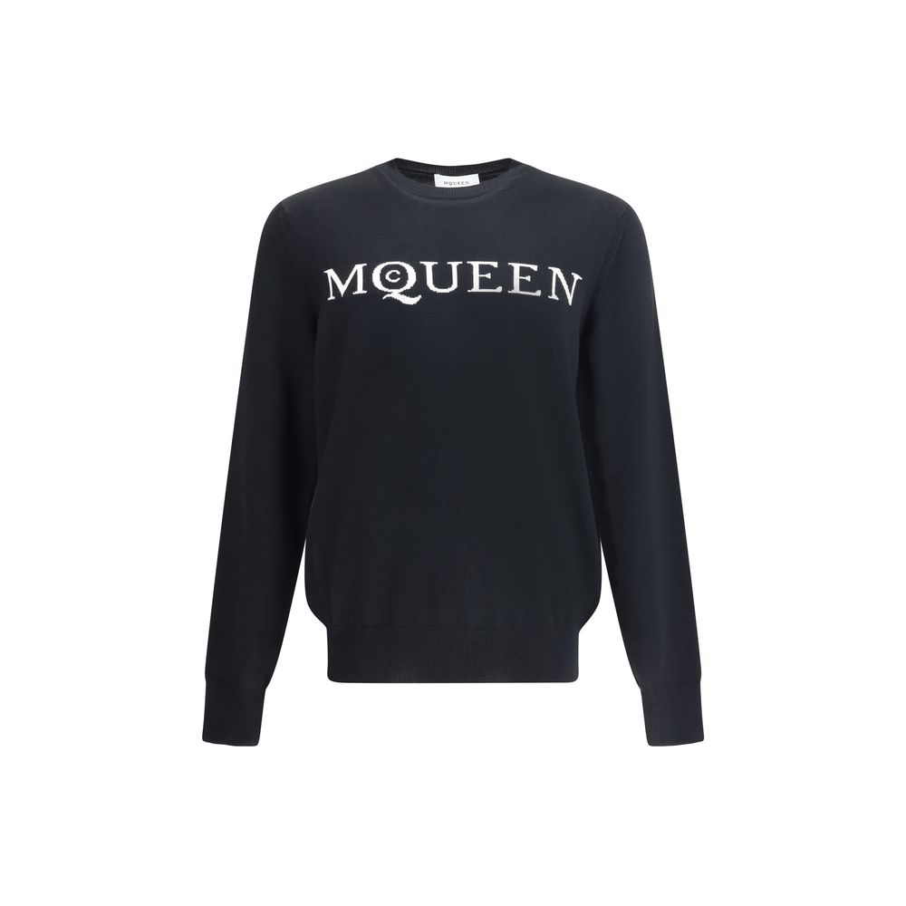 Sweat-shirt en laine noire Alexander McQueen