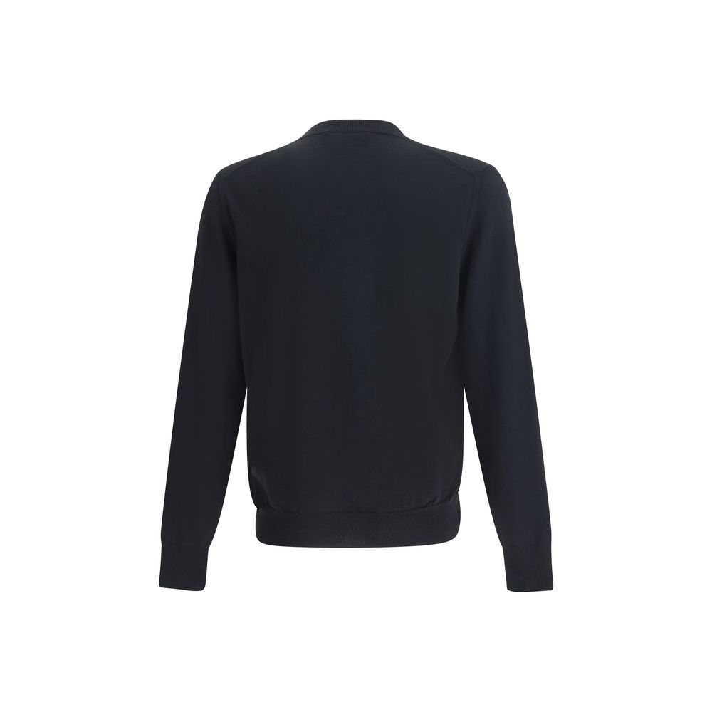 Sweat-shirt en laine noire Alexander McQueen