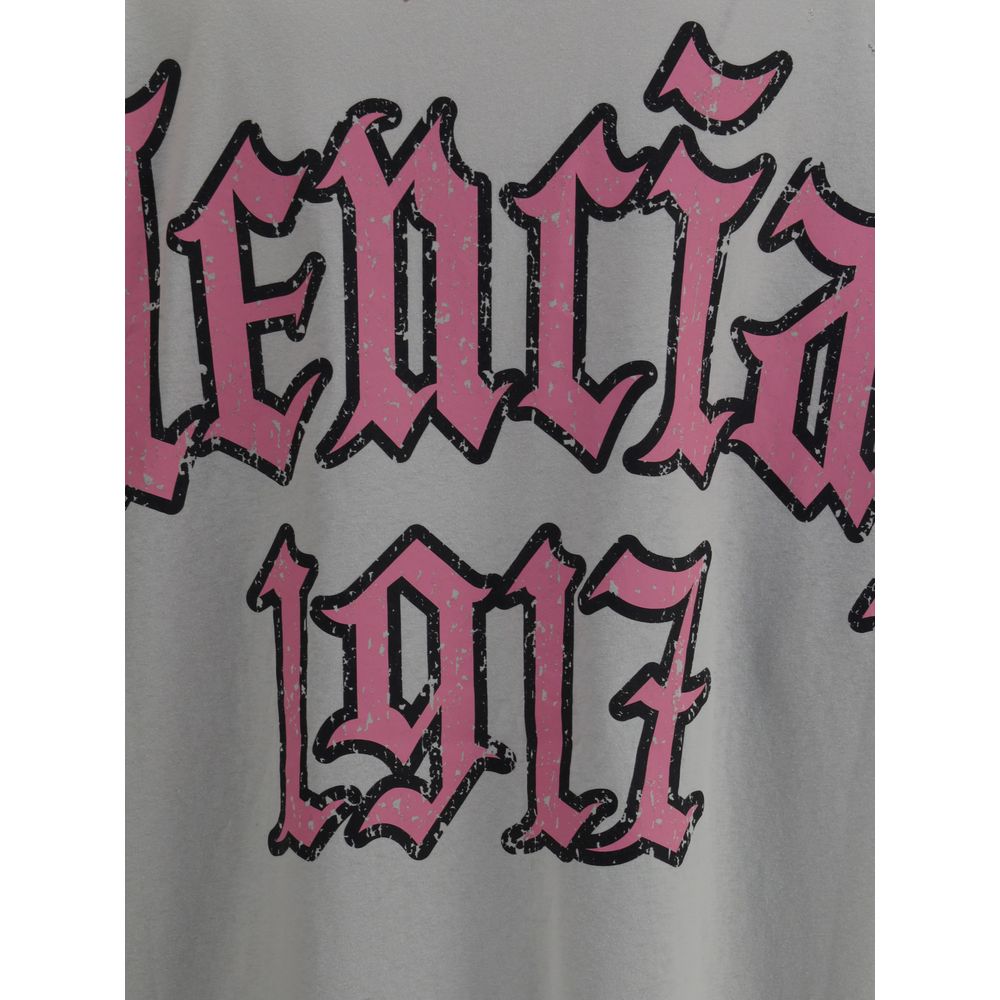 T-shirt Balenciaga en coton gris