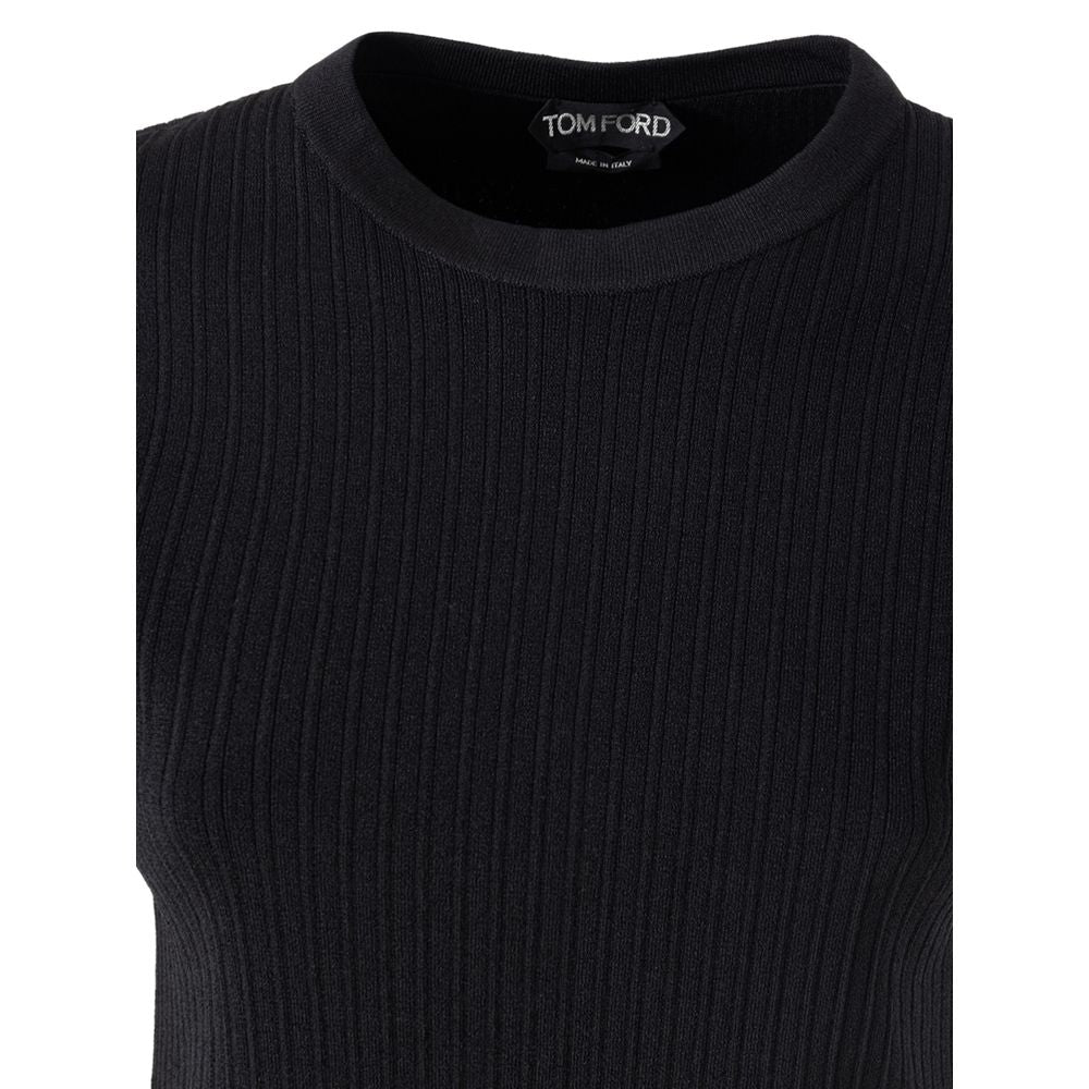 Tom Ford Schwarzes Seiden-T-Shirt