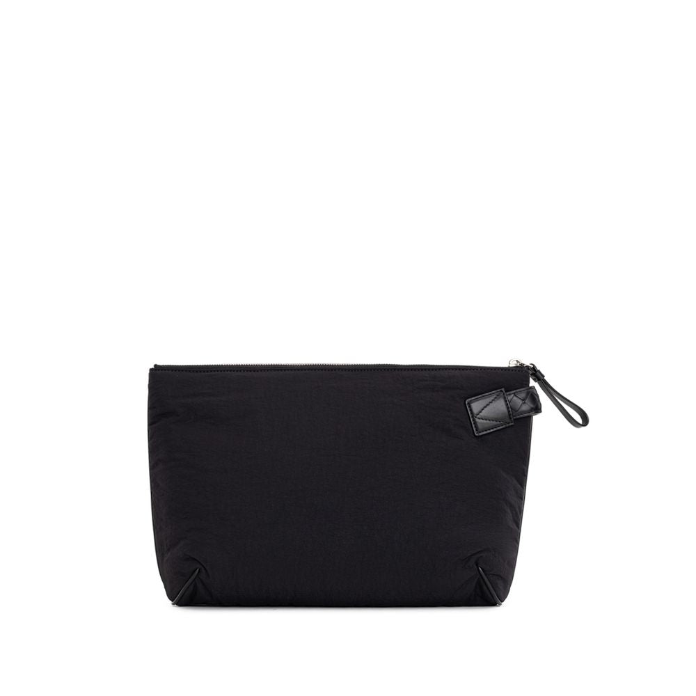 Bottega Veneta Schwarze Nylon-Clutch-Tasche