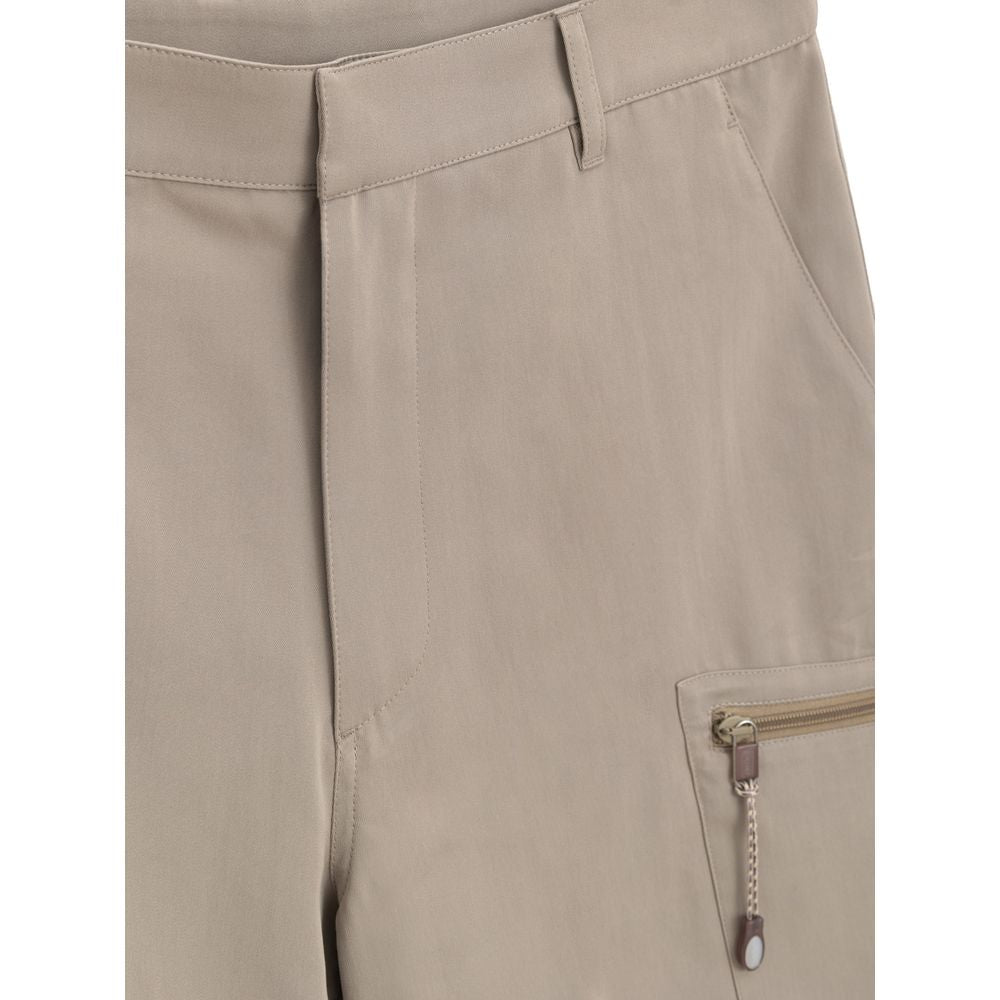 Dior Beigefarbene Baumwoll-Cargo-Shorts