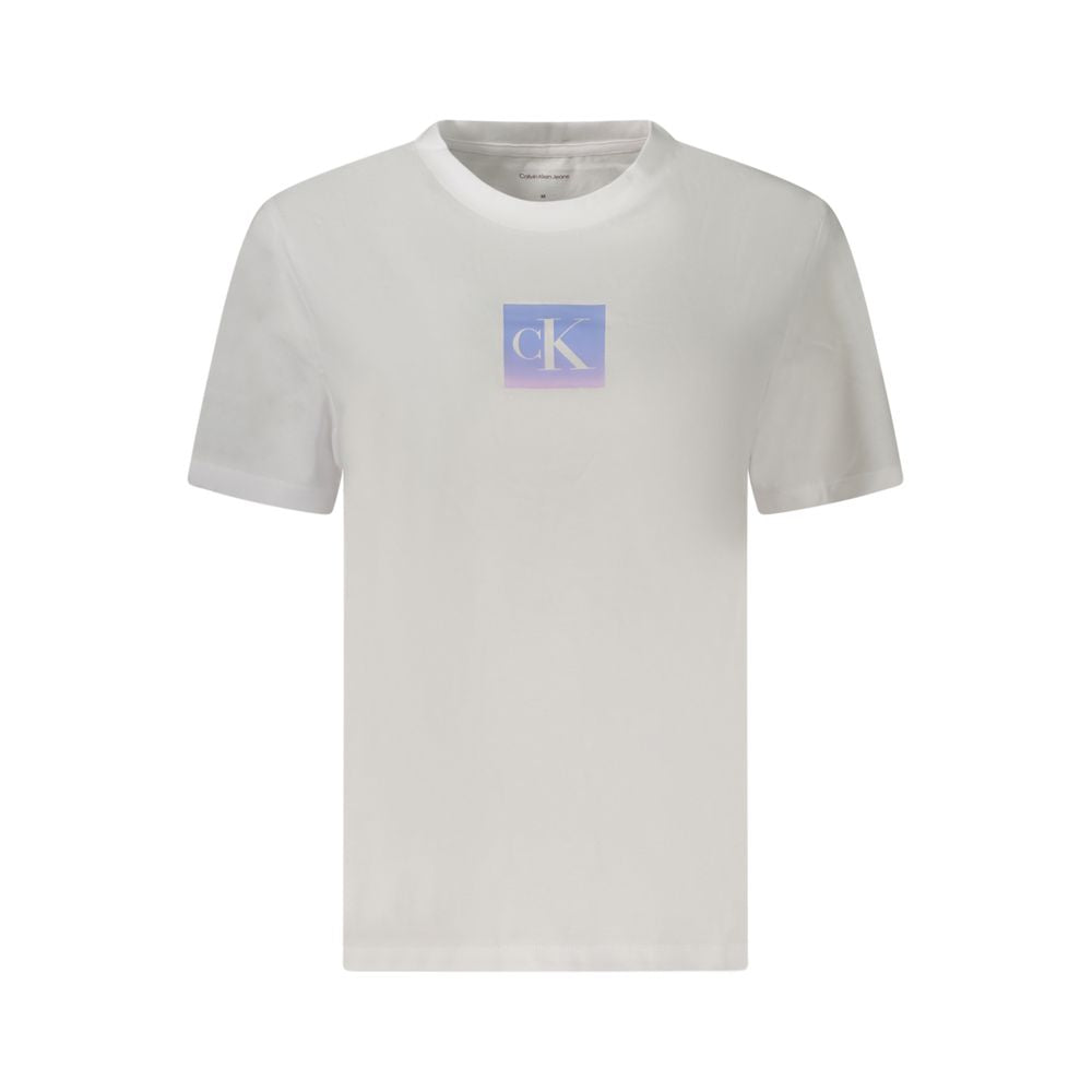 Calvin Klein Weißes T-Shirt aus Baumwolle für Frauen