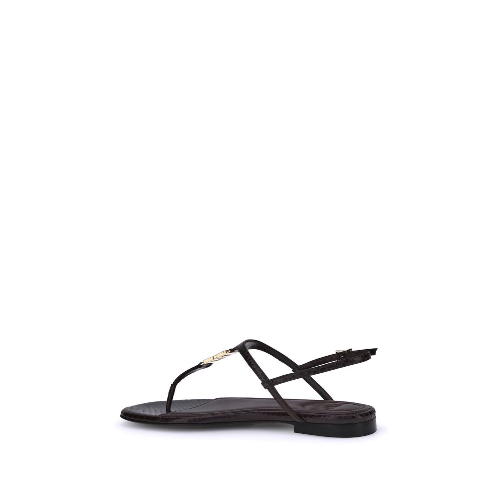 Fendi Lila Kalb Leder Bos Taurus Sandalen