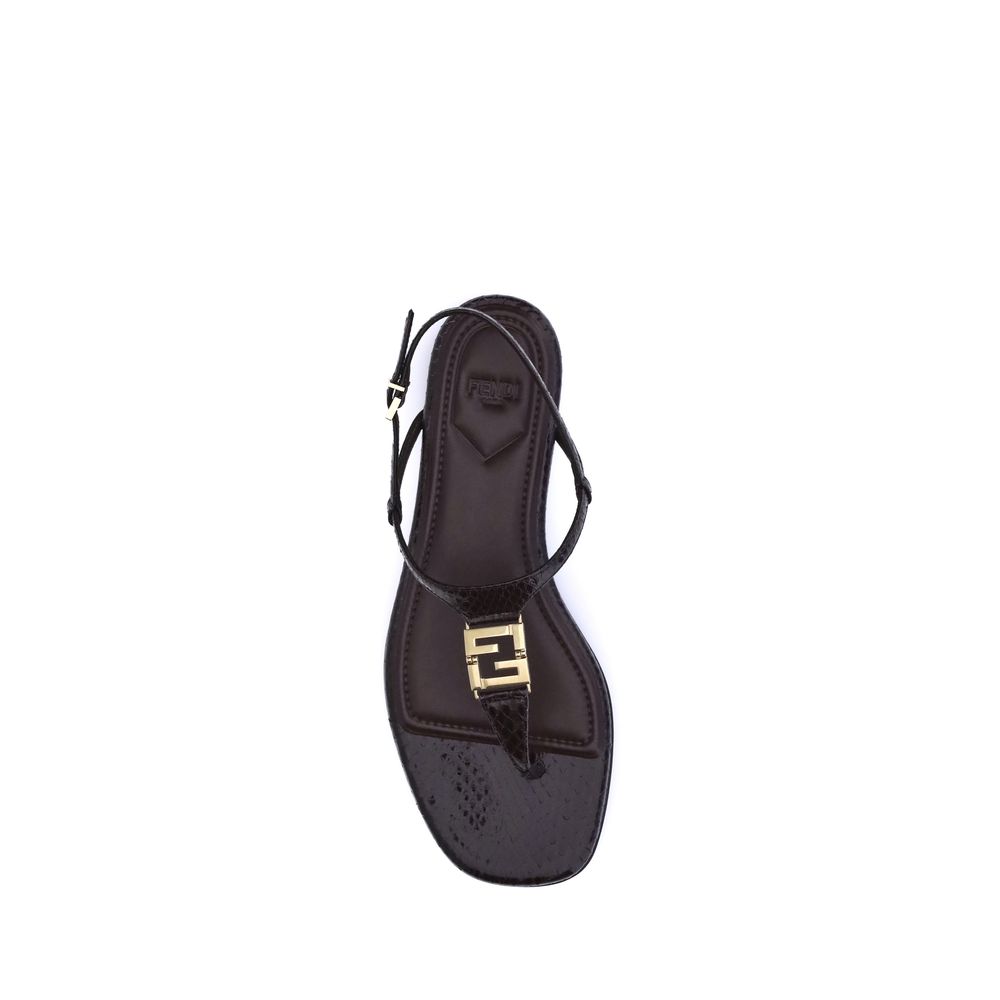 Fendi Lila Kalb Leder Bos Taurus Sandalen
