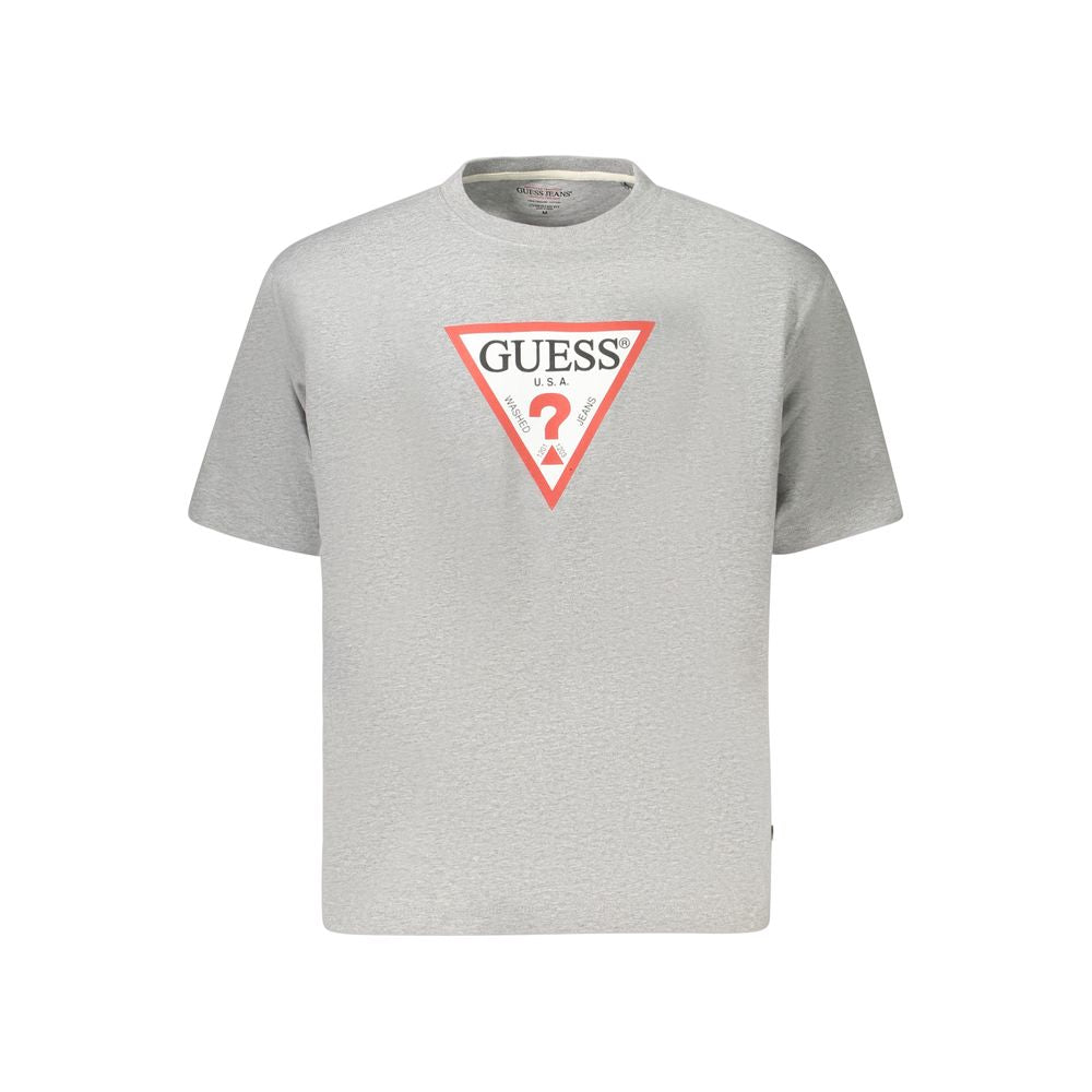 Guess Jeans Graues Baumwoll-T-Shirt für Frauen