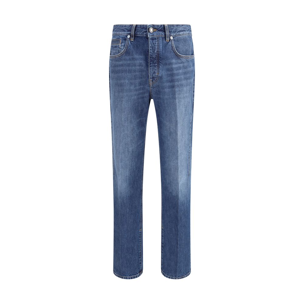 Givenchy Gerade geschnittene Jeans aus blauem Baumwoll-Denim