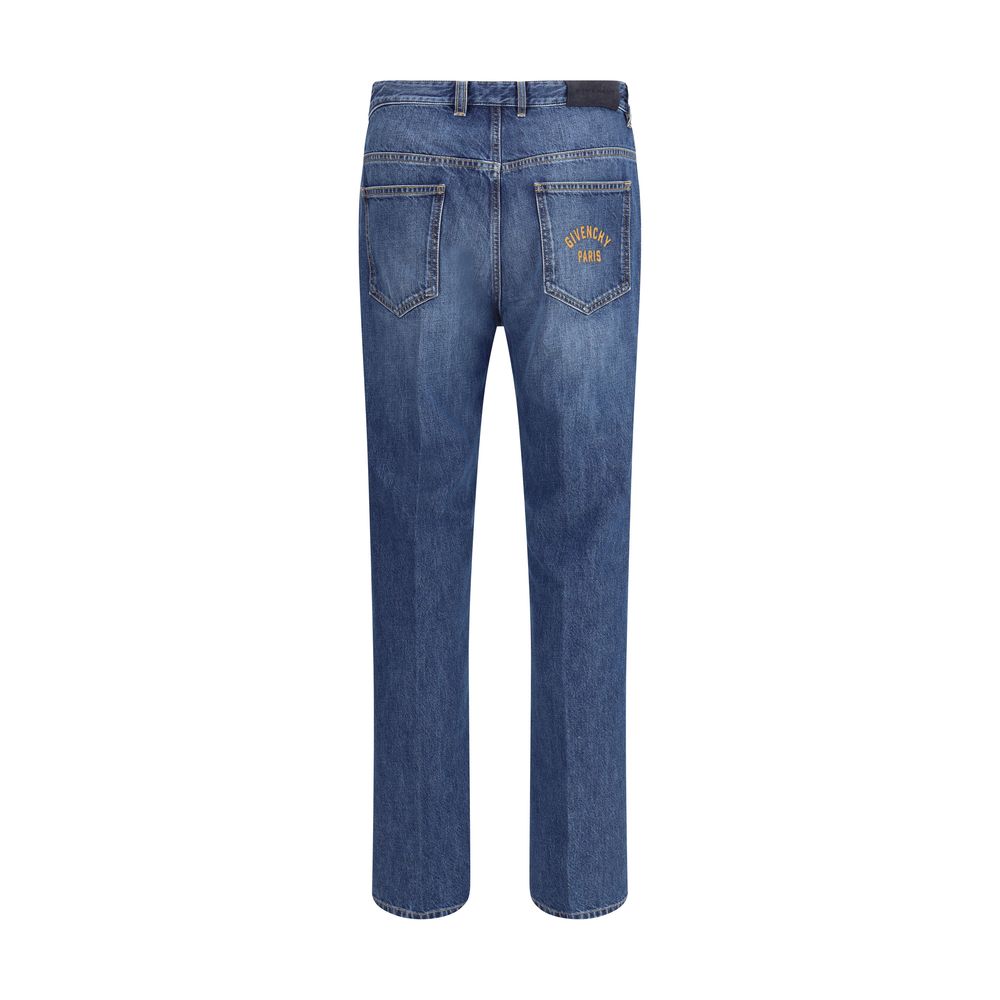 Givenchy Gerade geschnittene Jeans aus blauem Baumwoll-Denim