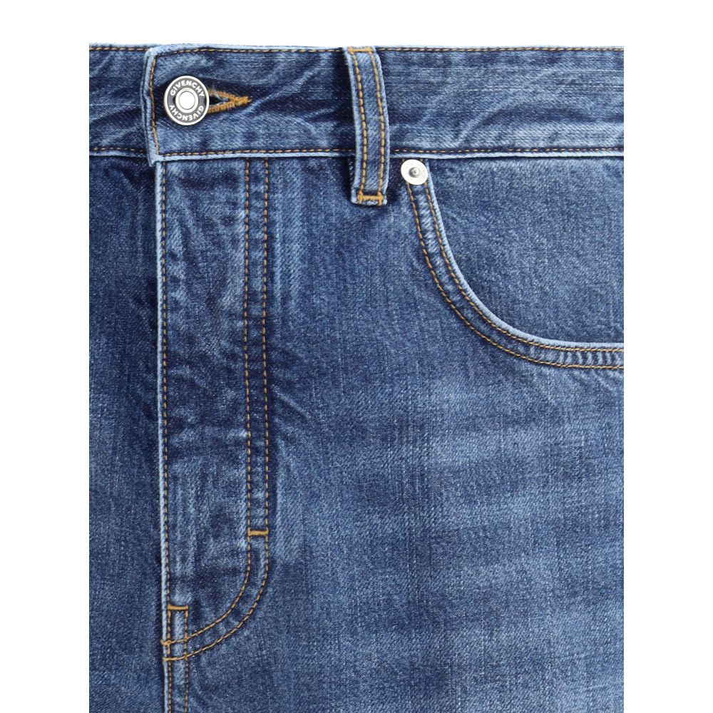 Givenchy Gerade geschnittene Jeans aus blauem Baumwoll-Denim