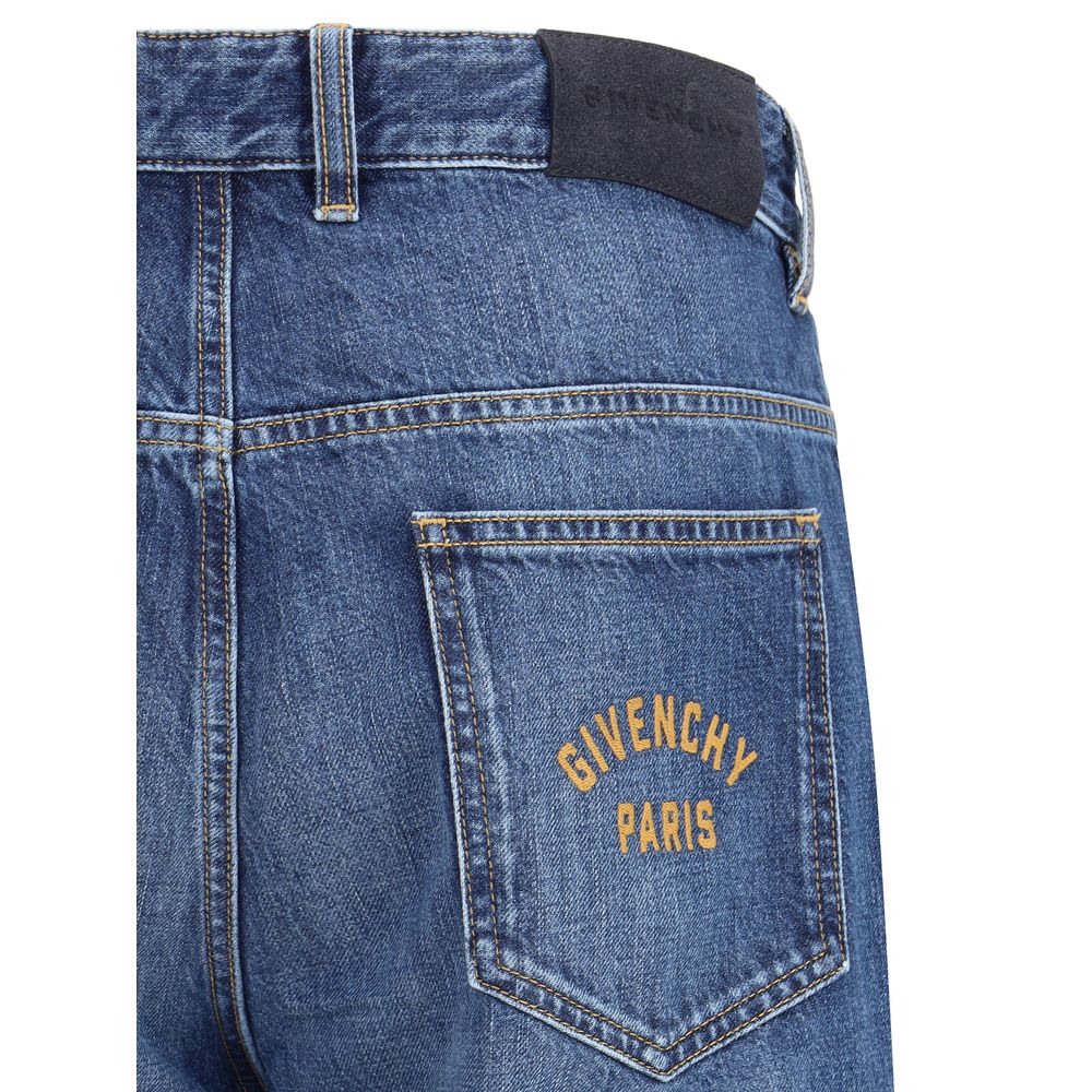 Givenchy Gerade geschnittene Jeans aus blauem Baumwoll-Denim