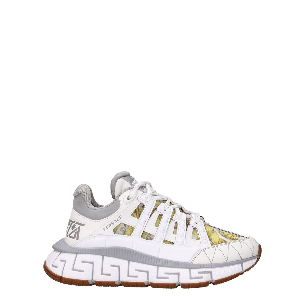 Versace Weißes Leder Sportliche Turnschuhe