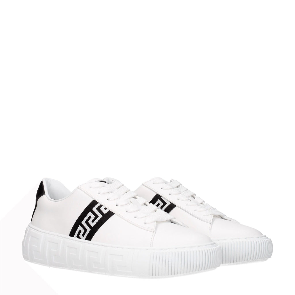 Versace Weiße Leder-Sneakers
