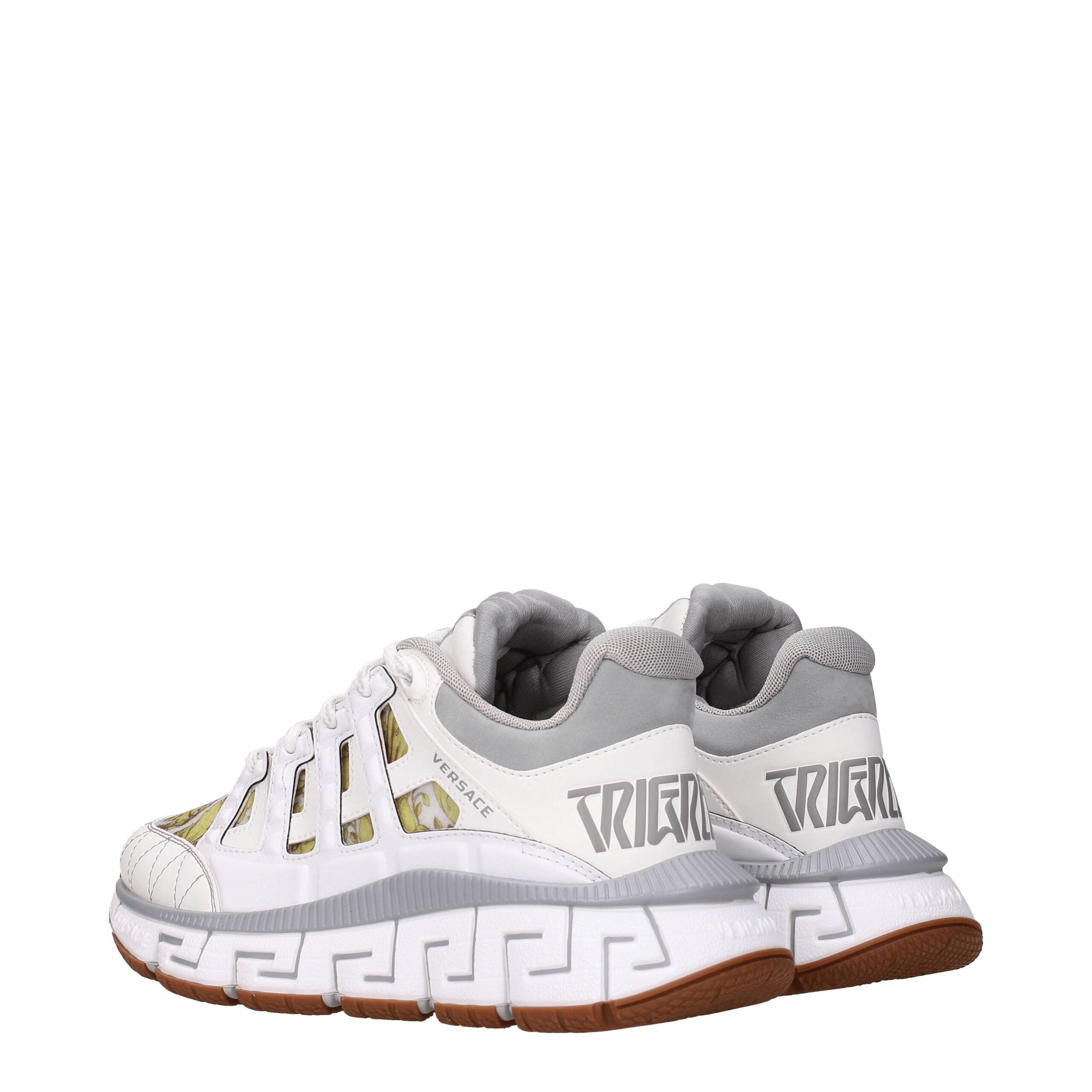 Versace Weißes Leder Sportliche Turnschuhe