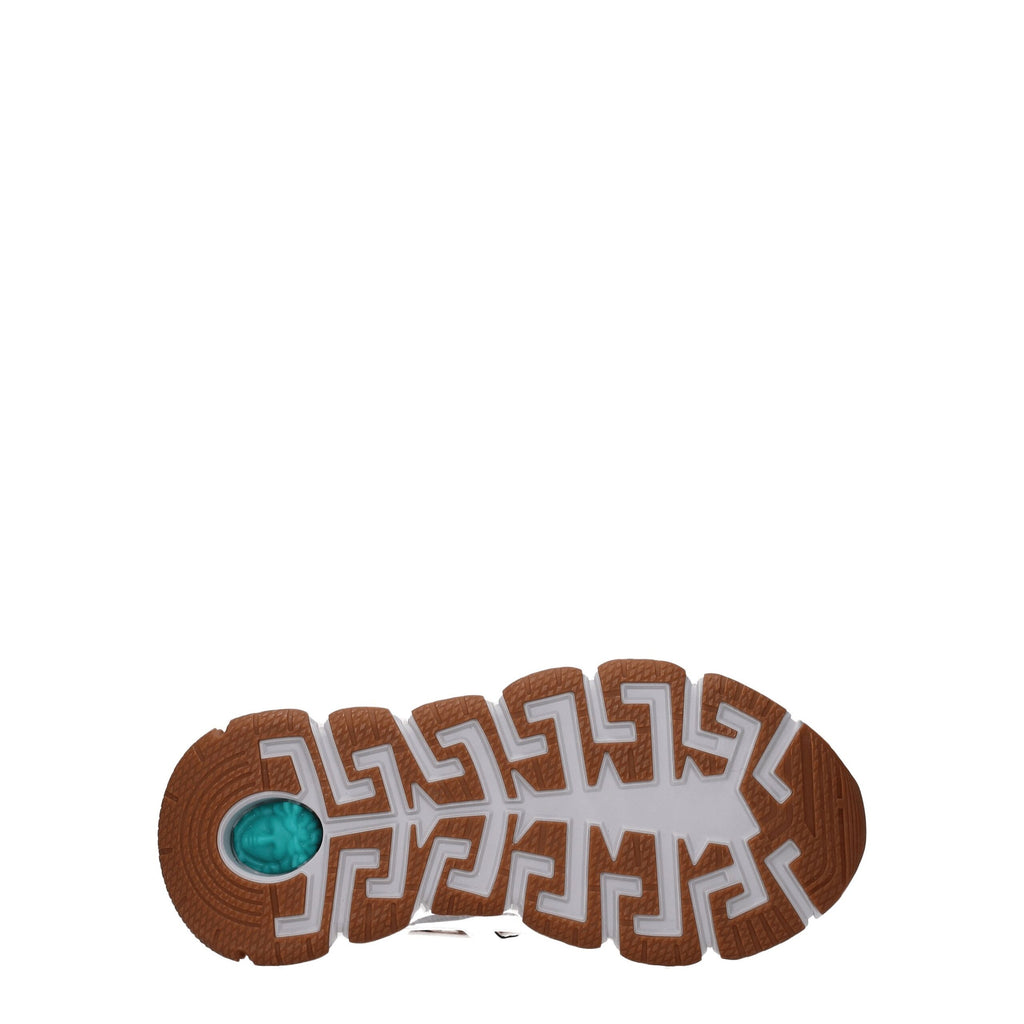 Versace Weißes Leder Sportliche Turnschuhe