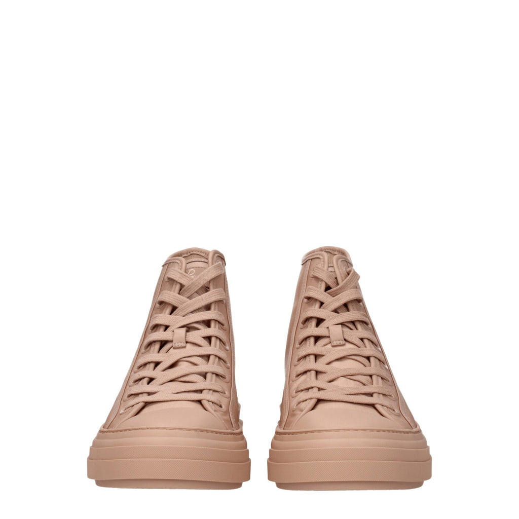 Valentino Garavani Rosa Stoff-High-Top-Sneaker