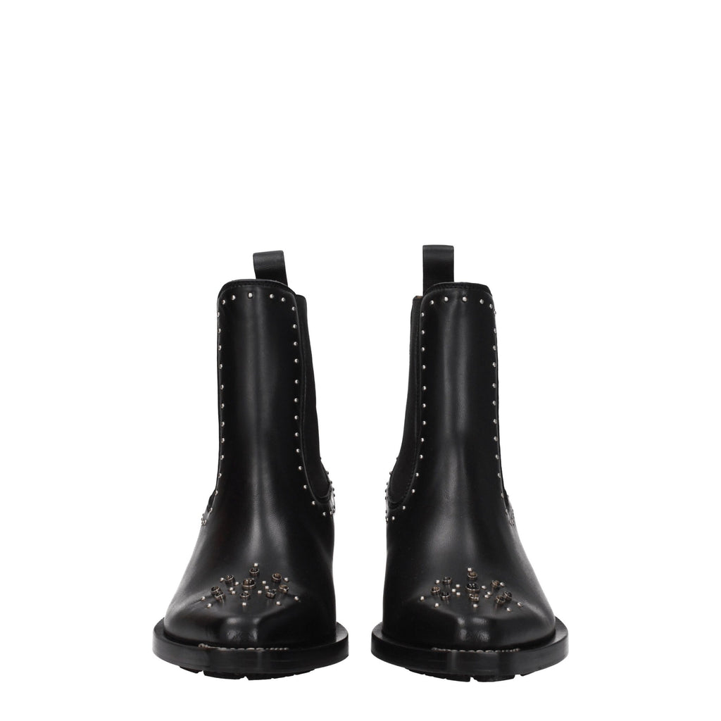 Chloé Schwarze Lederstiefeletten