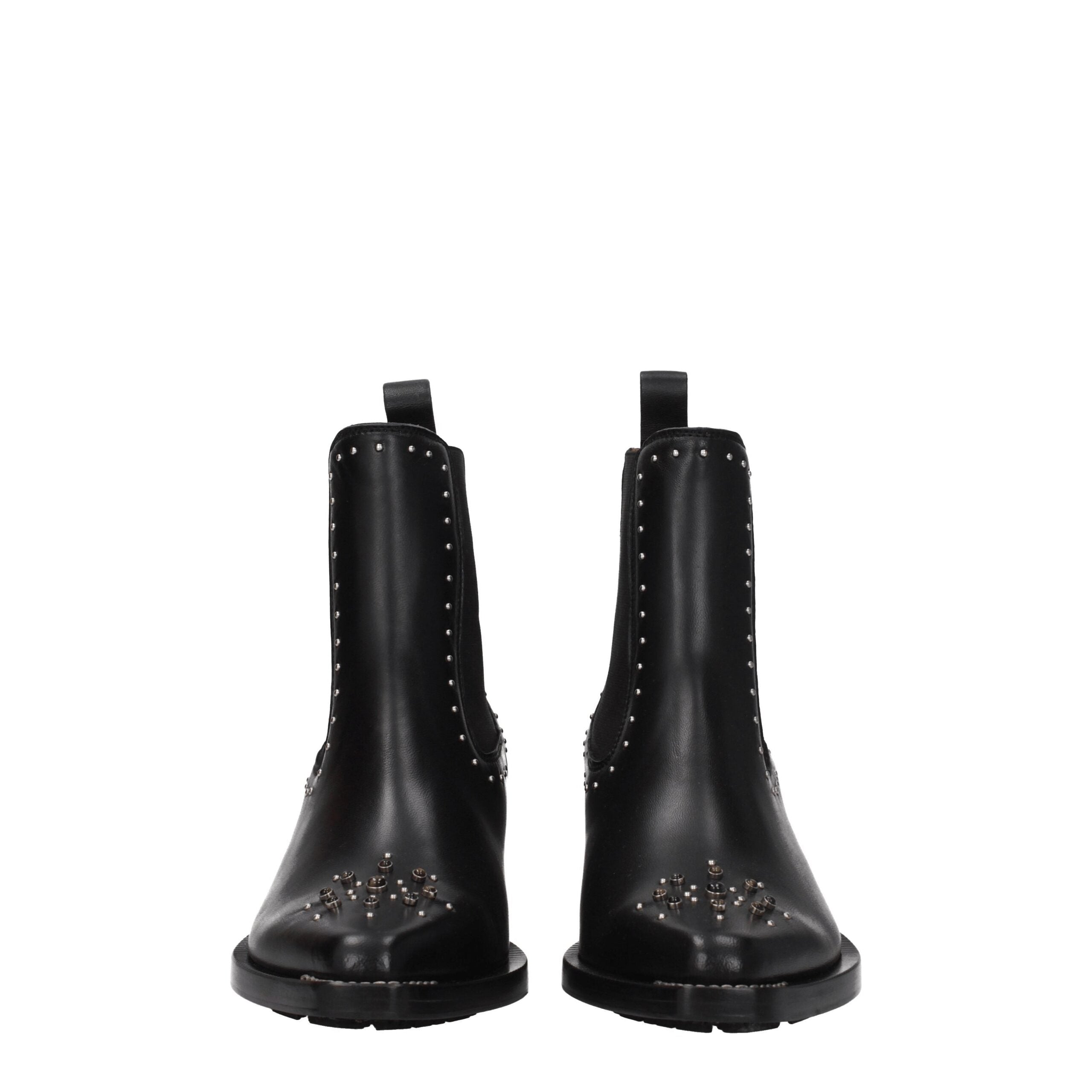 Chloé Schwarze Lederstiefeletten