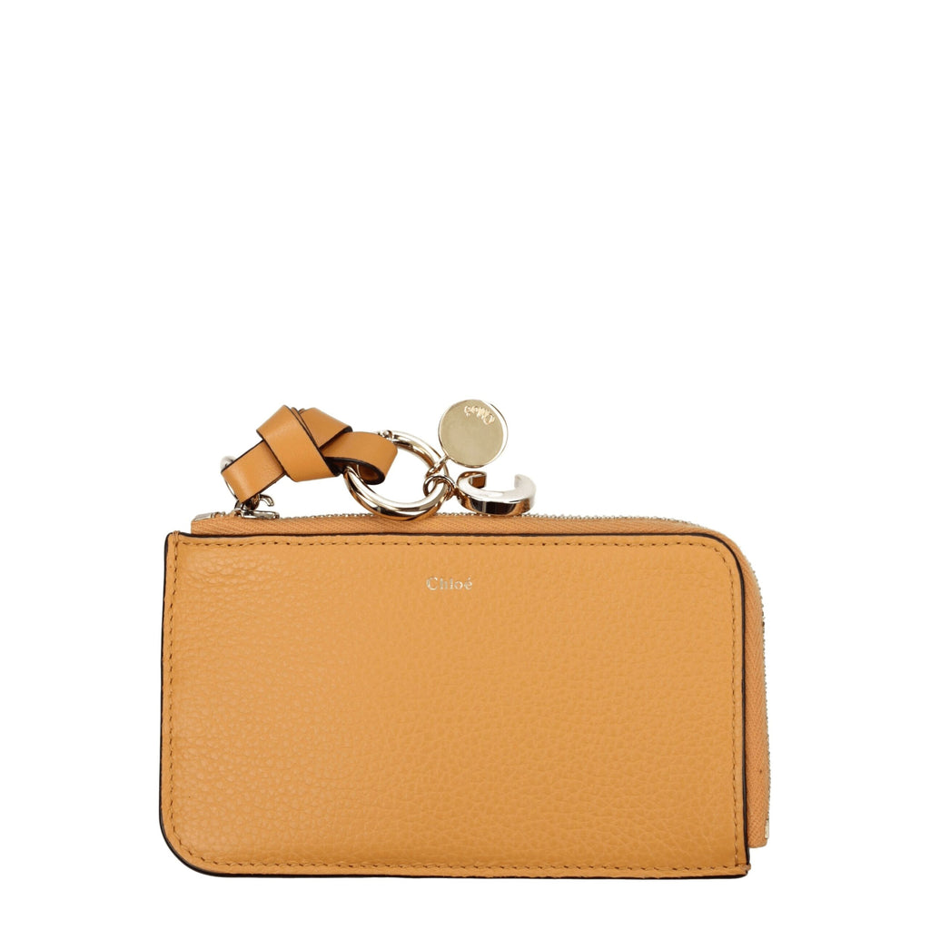 Chloé Geldbörse aus Orangerem Leder