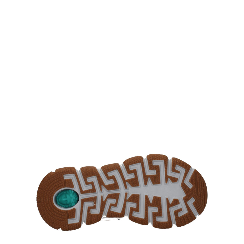 Versace Weißer Stoff Sportliche Turnschuhe