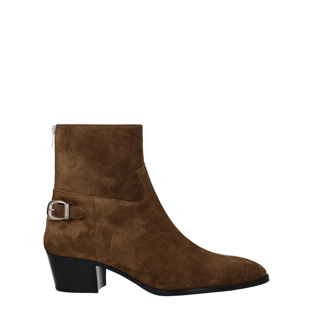 Celine Braune Lederstiefeletten