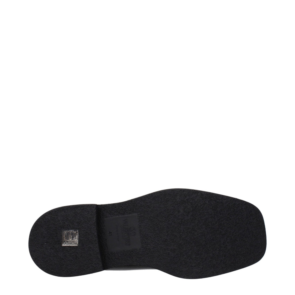 Valentino Garavani Schwarze Lederstiefeletten