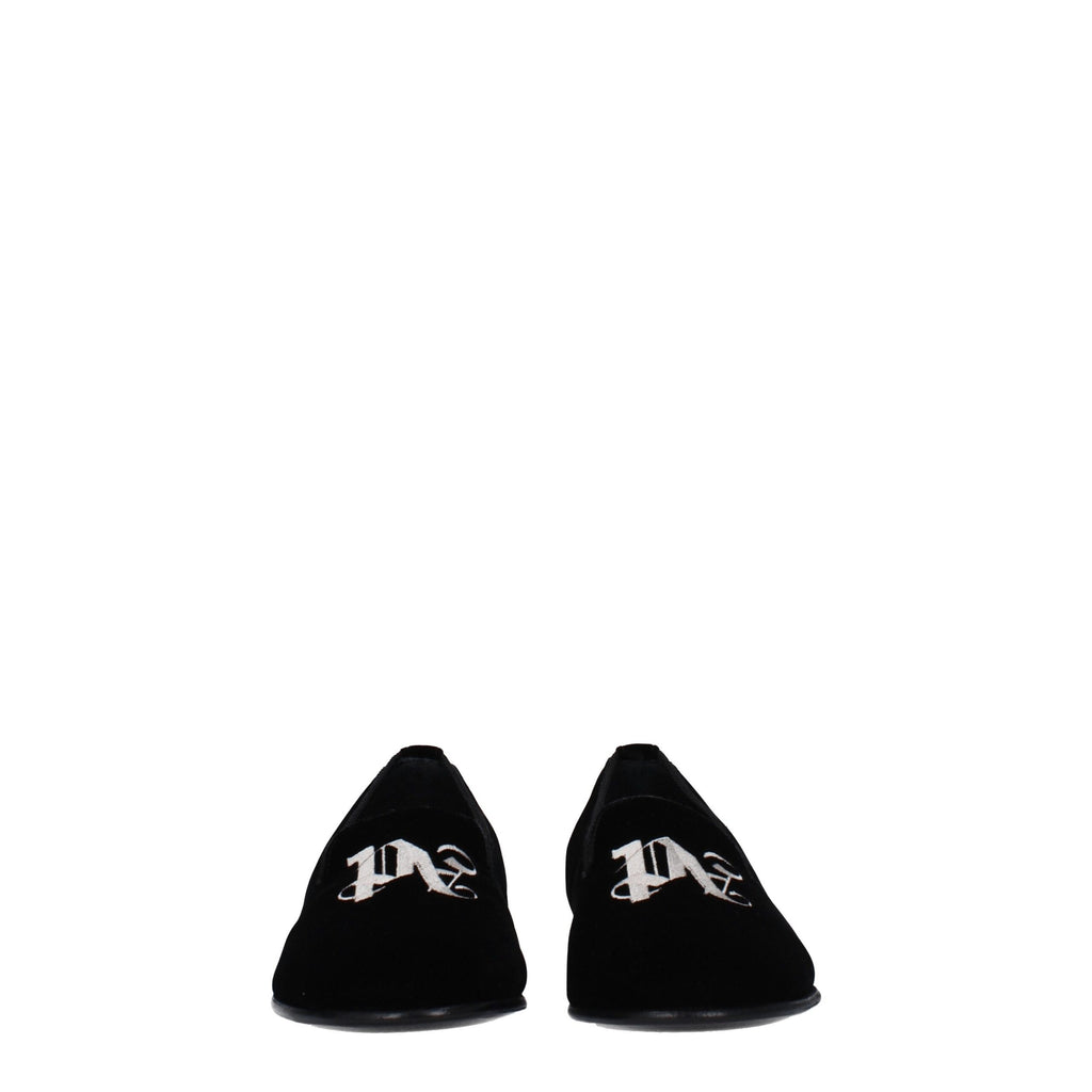 Palm Angels Slipper aus schwarzem Samt