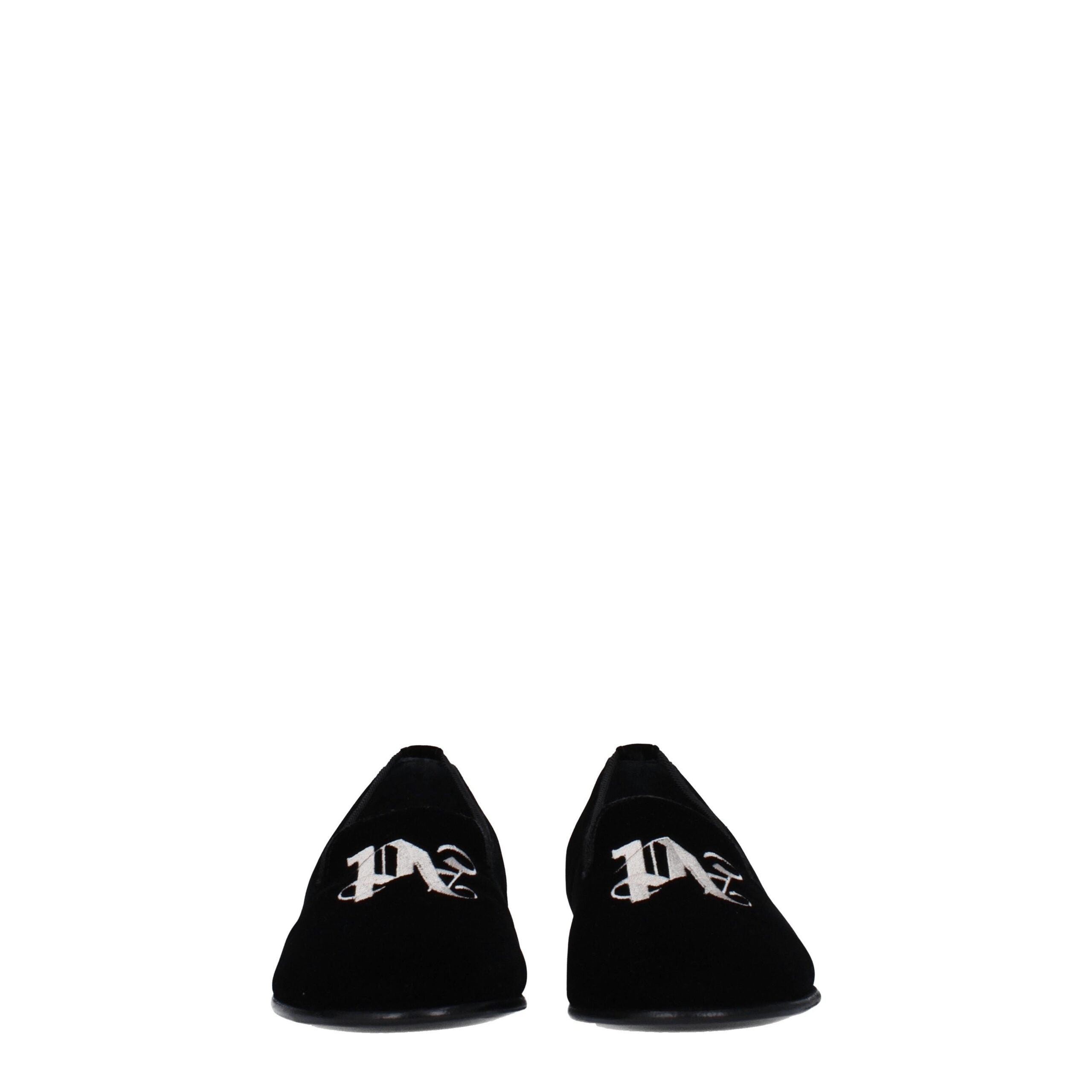 Palm Angels Slipper aus schwarzem Samt