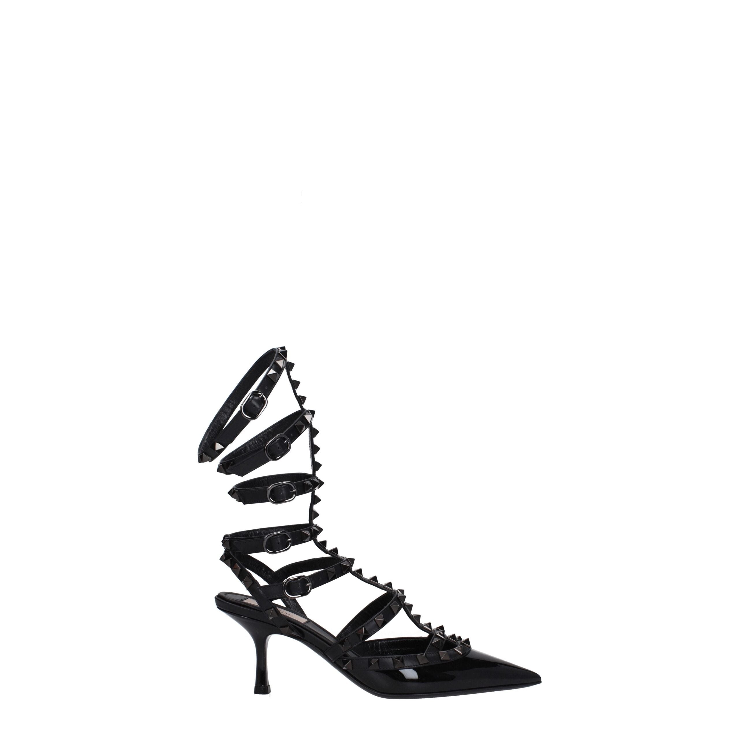 Valentino Garavani Schwarze Leder-Stilettos