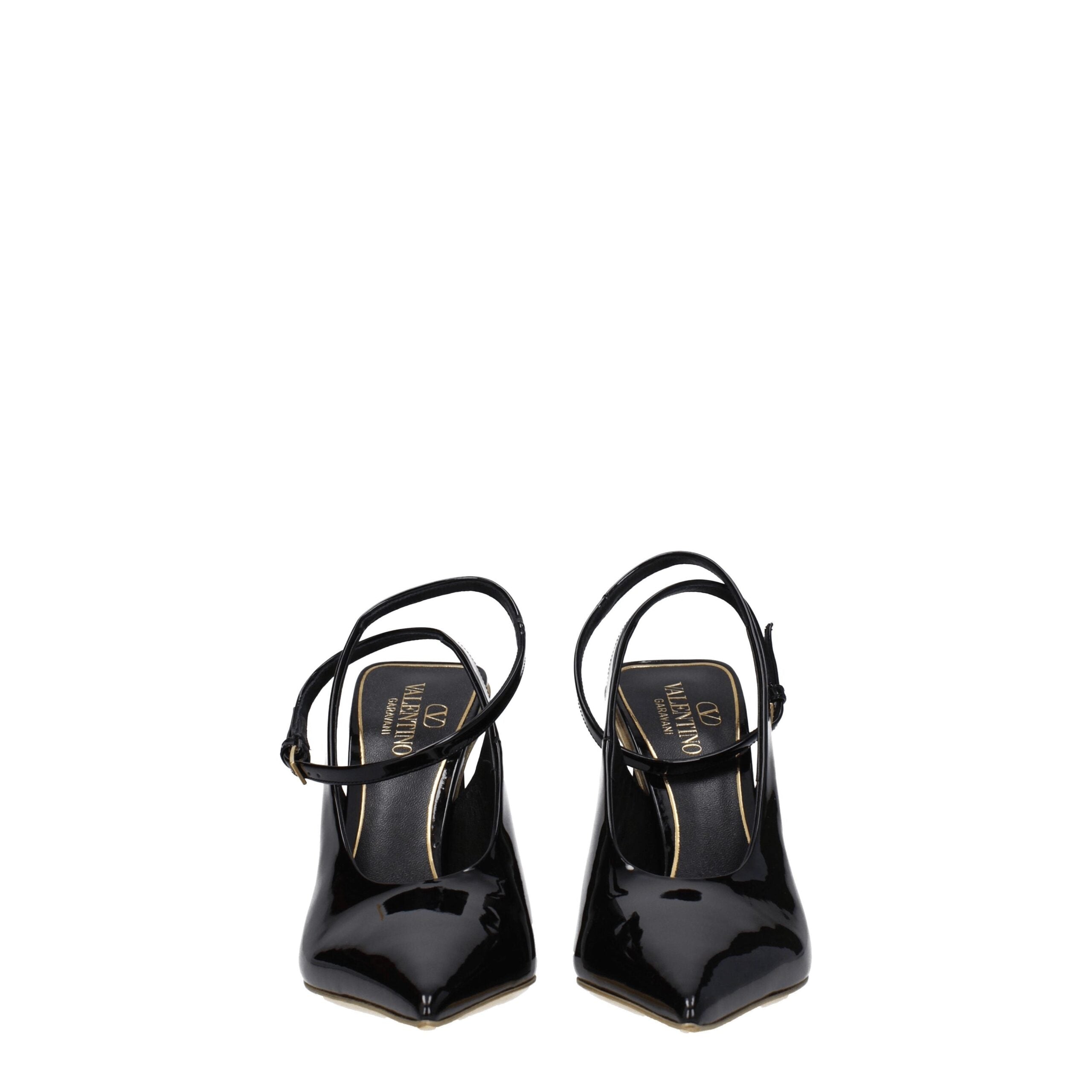 Valentino Garavani Schwarze Ledersandalen