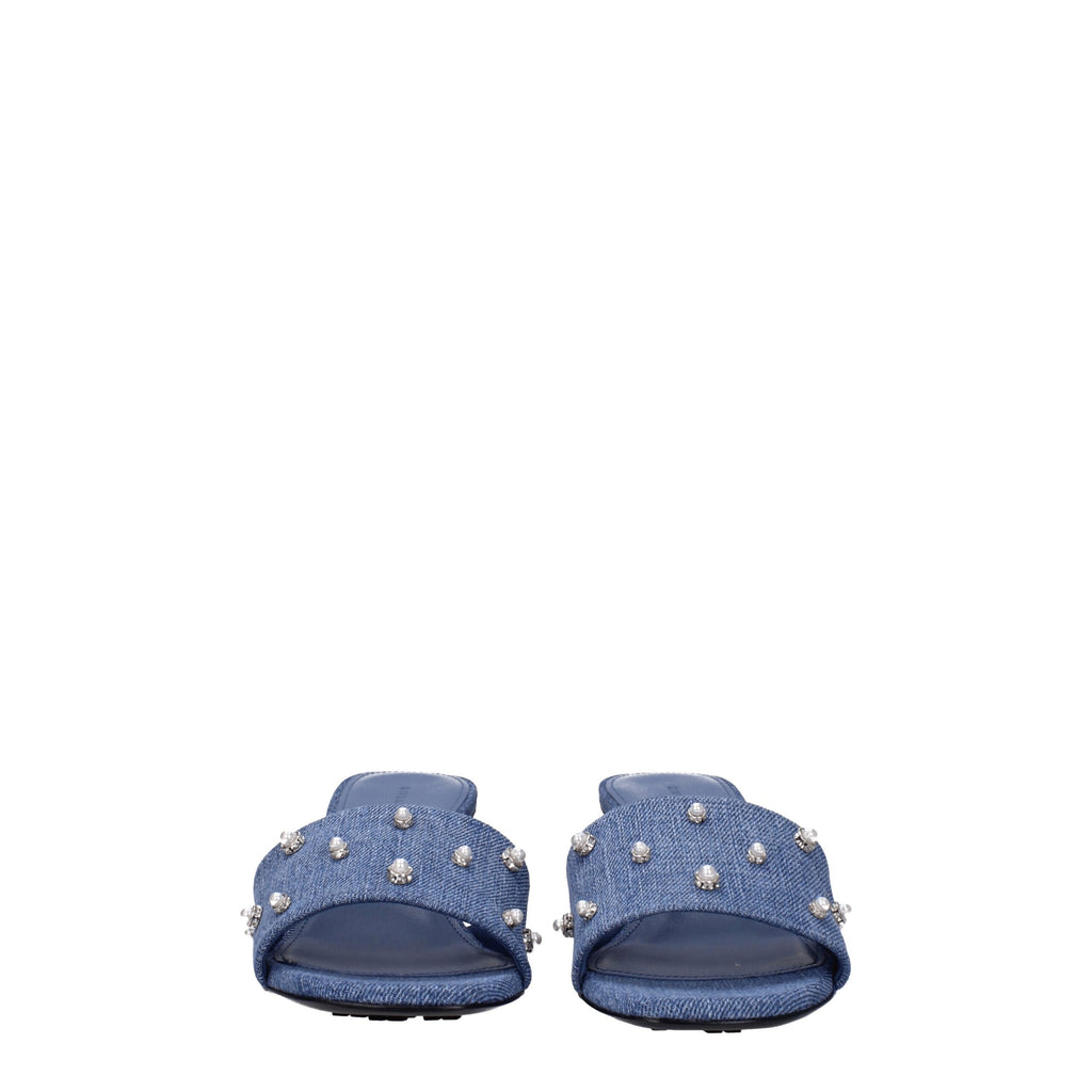 Givenchy Blaue Stoff-Sandalen