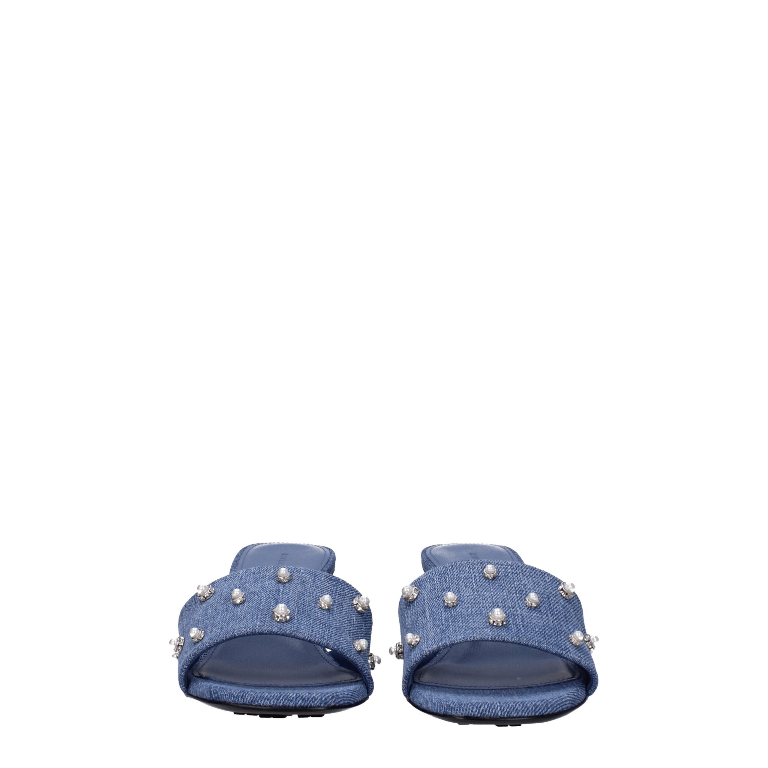 Givenchy Blaue Stoff-Sandalen