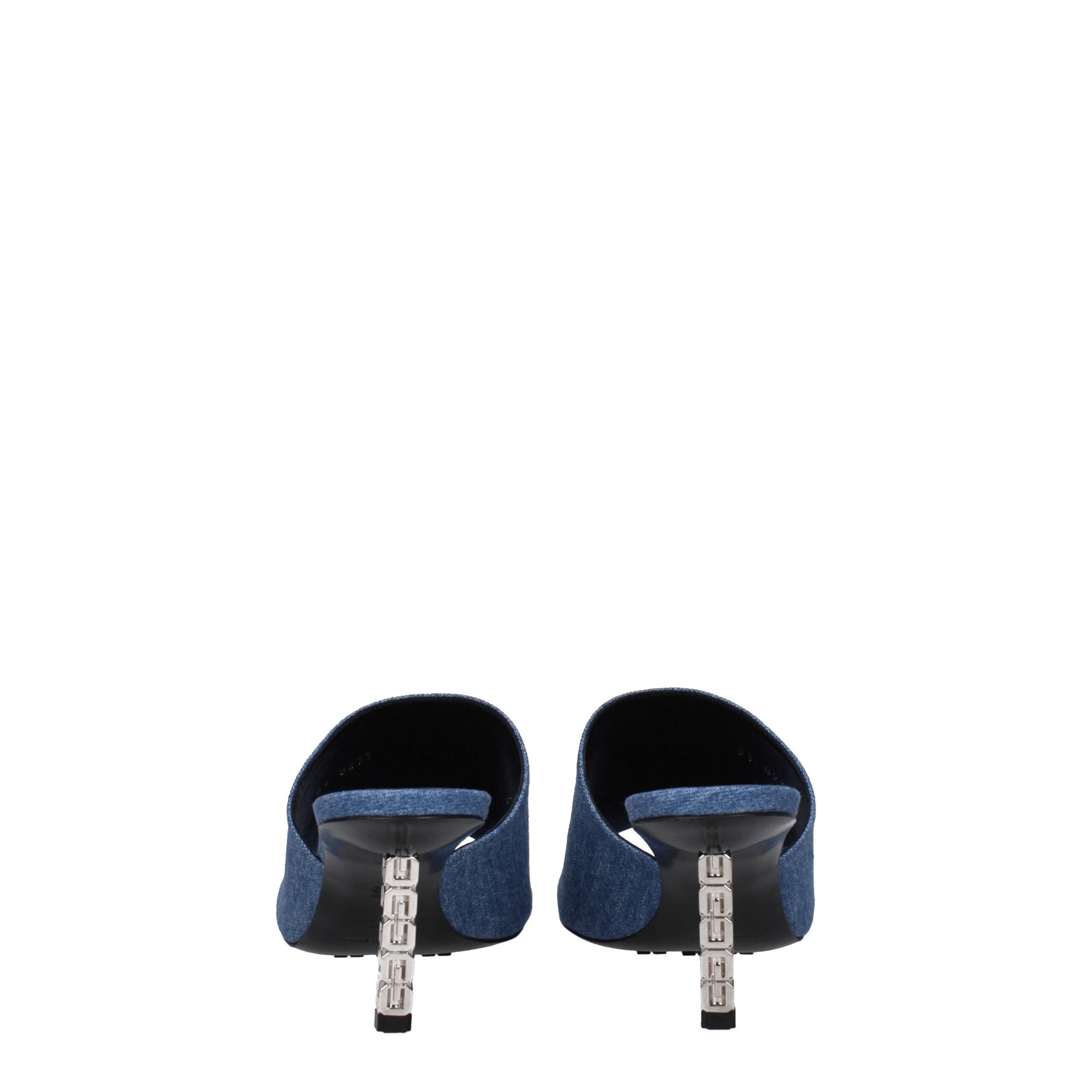 Givenchy Blaue Stoff-Plateausandalen