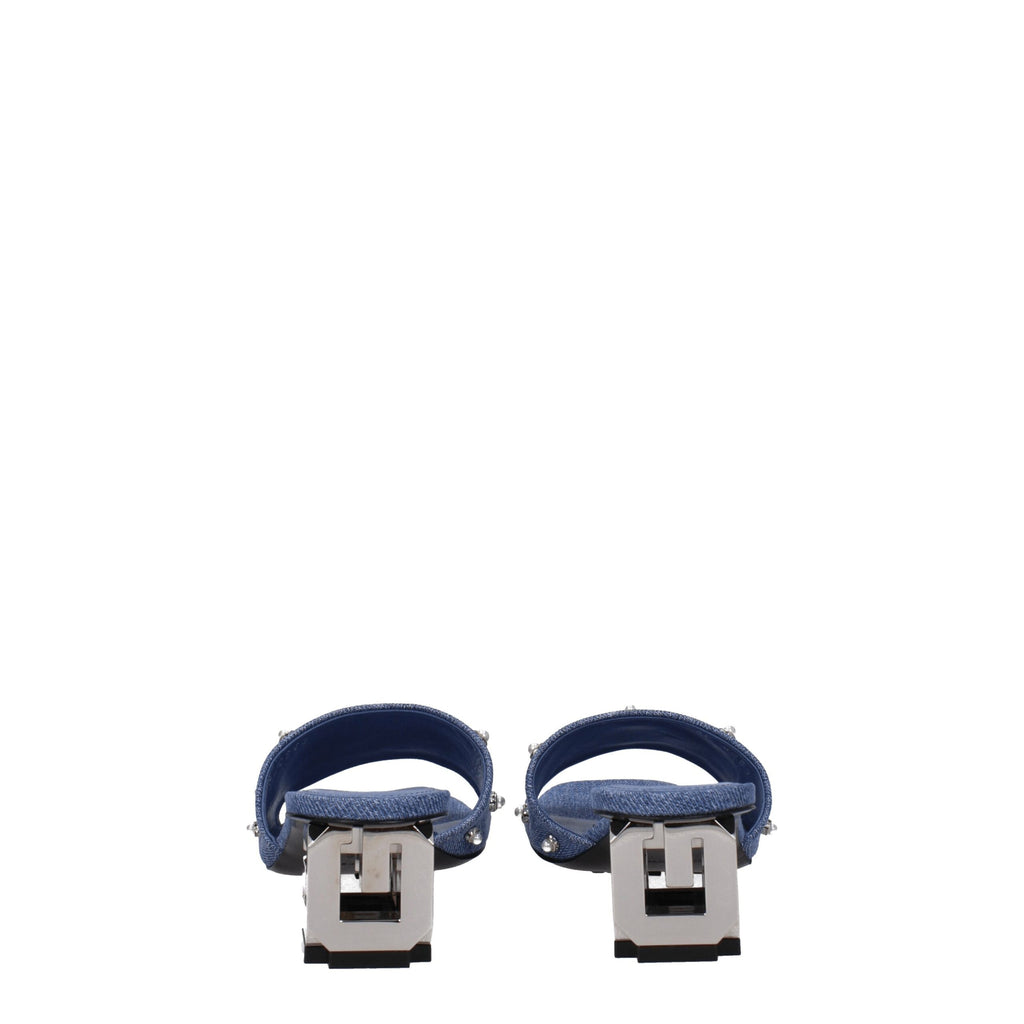 Givenchy Blaue Stoff-Sandalen
