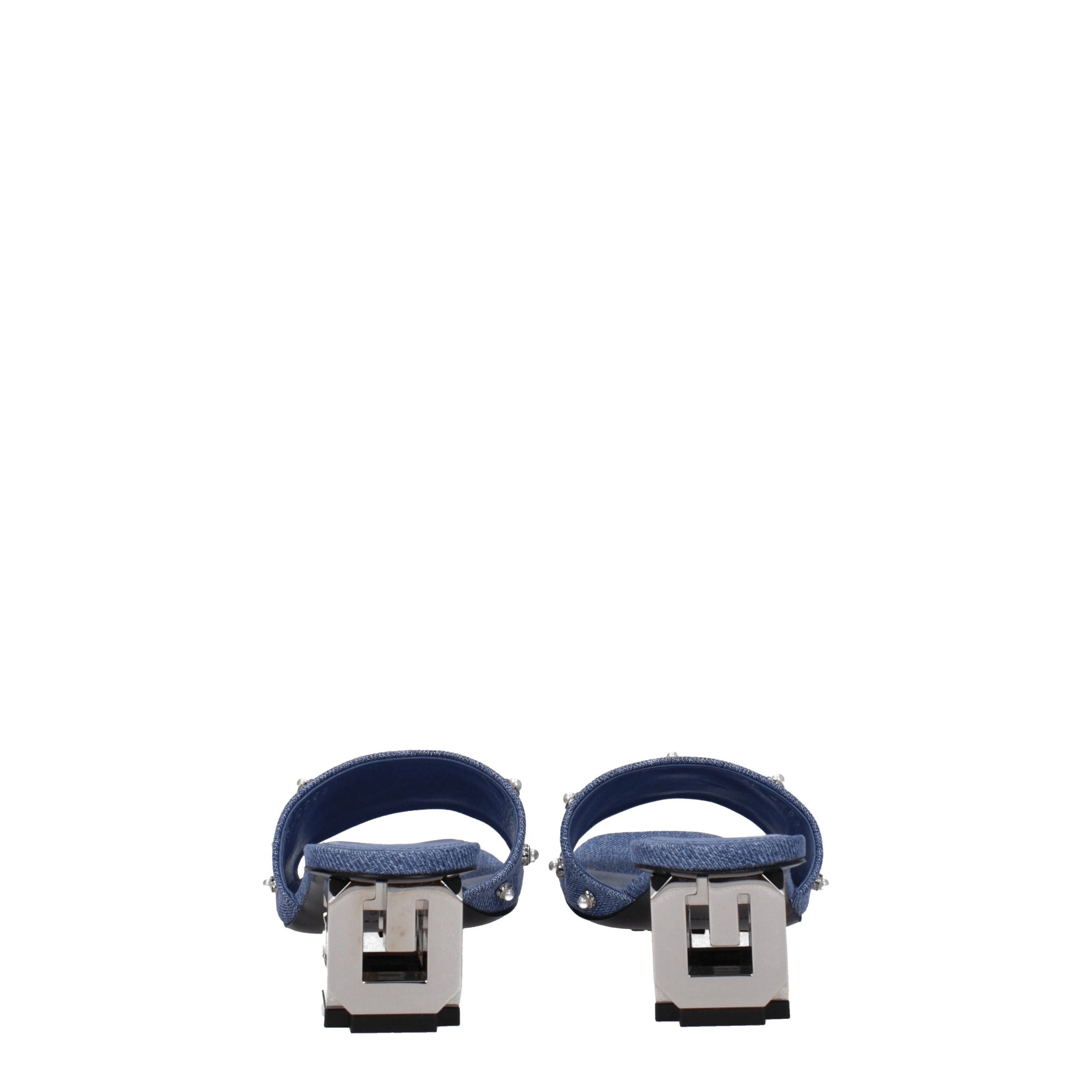 Givenchy Blaue Stoff-Sandalen