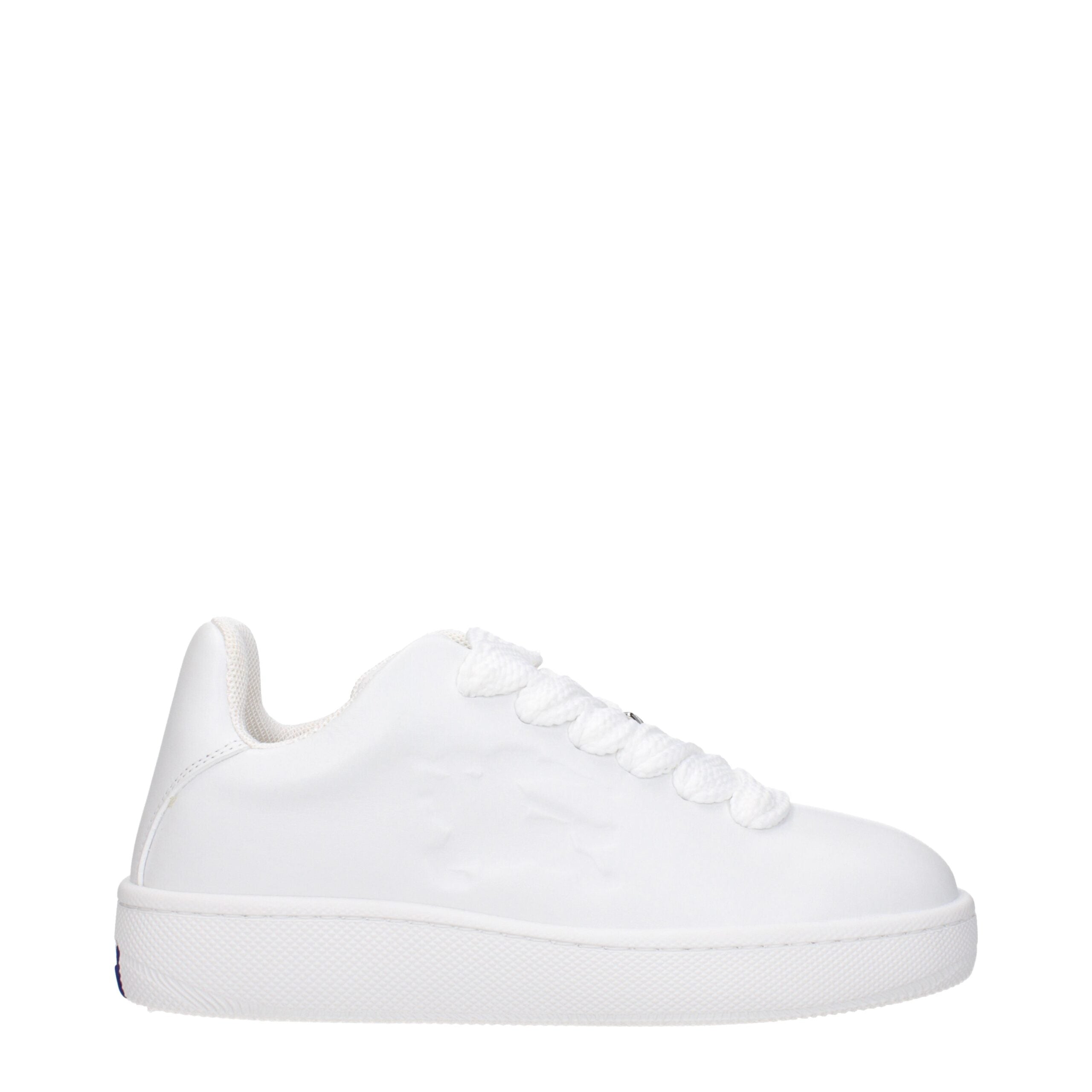 Burberry Weiße Sneakers aus Leder mit niedrigem Schaft