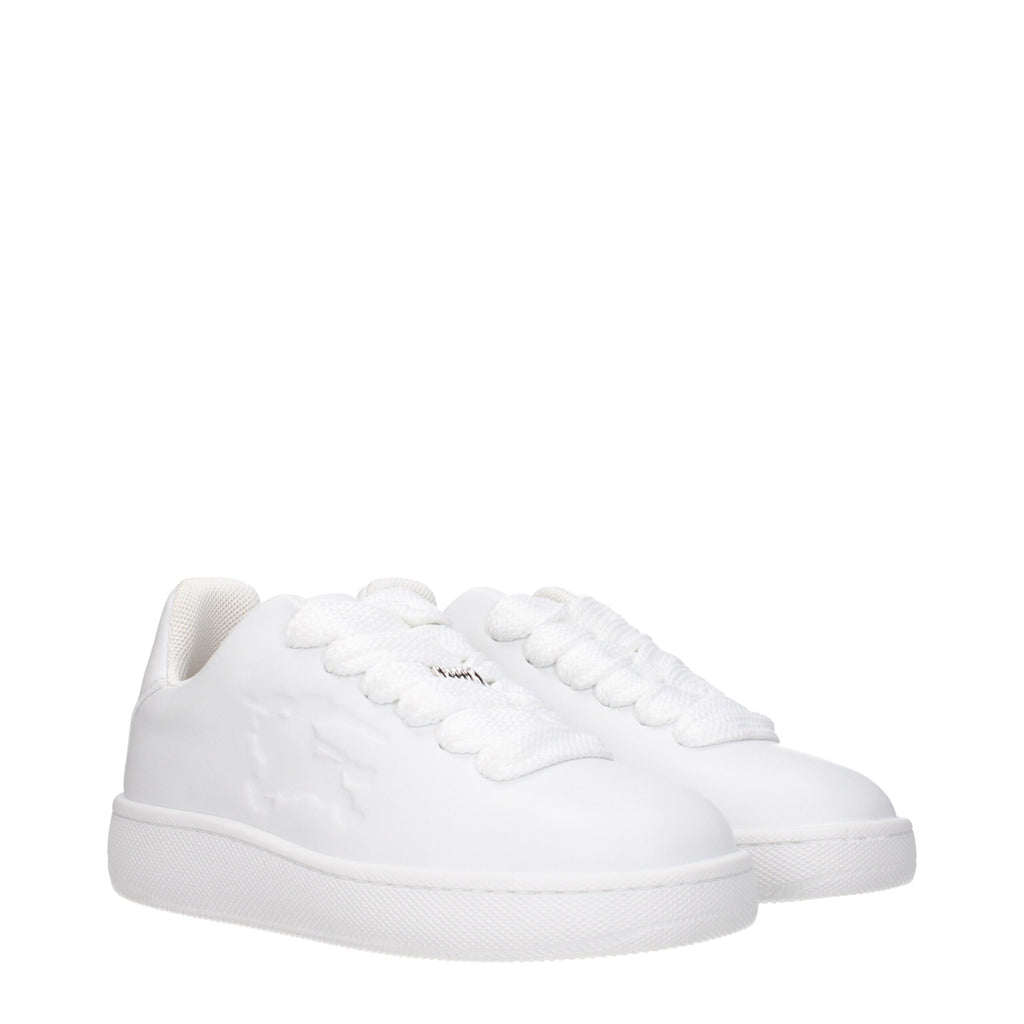 Burberry Weiße Sneakers aus Leder mit niedrigem Schaft