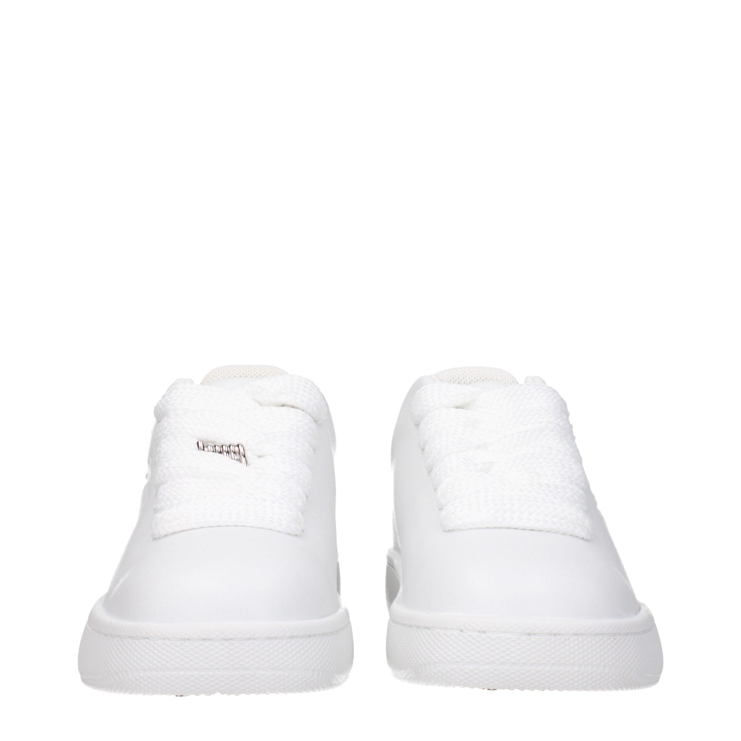 Burberry Weiße Sneakers aus Leder mit niedrigem Schaft