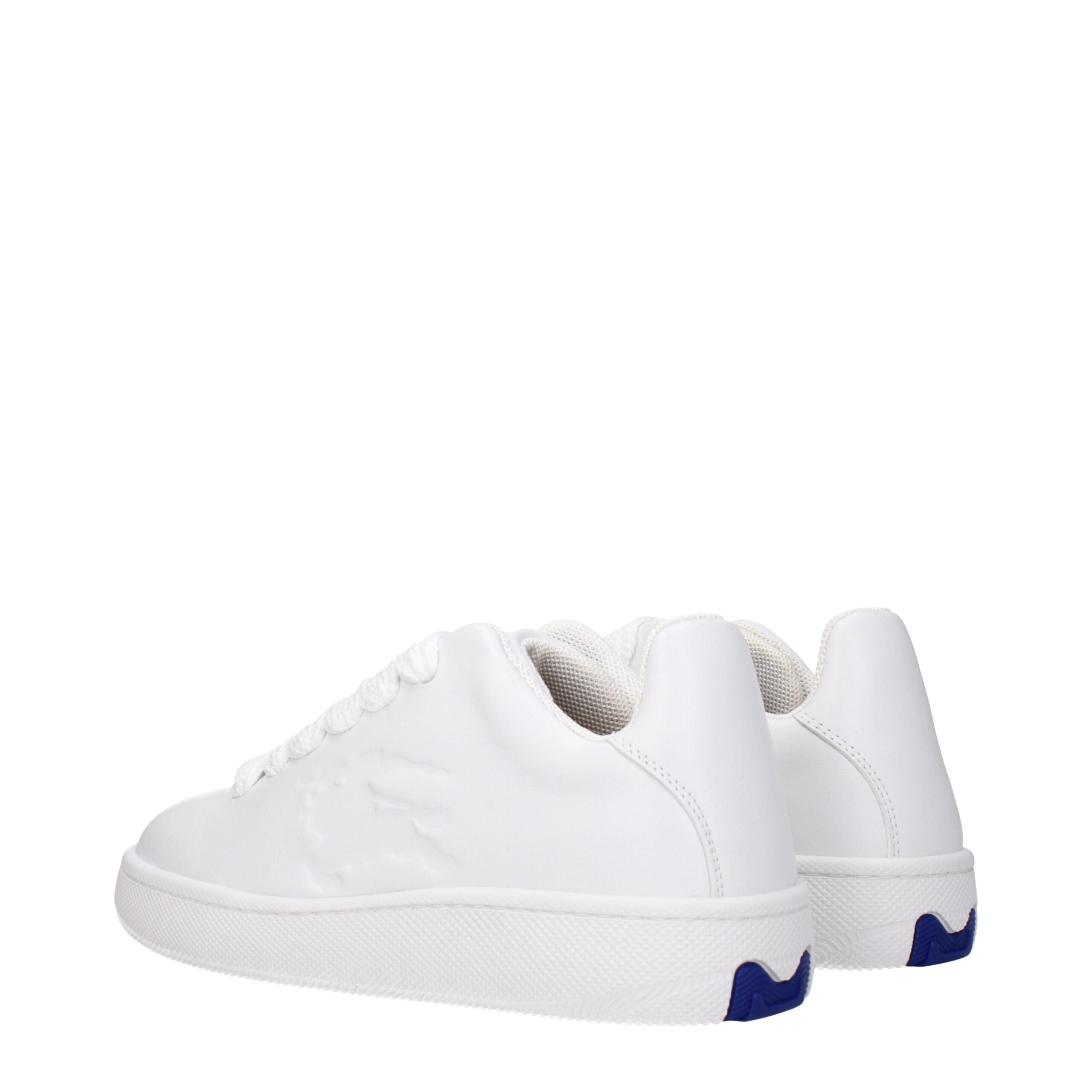 Burberry Weiße Sneakers aus Leder mit niedrigem Schaft