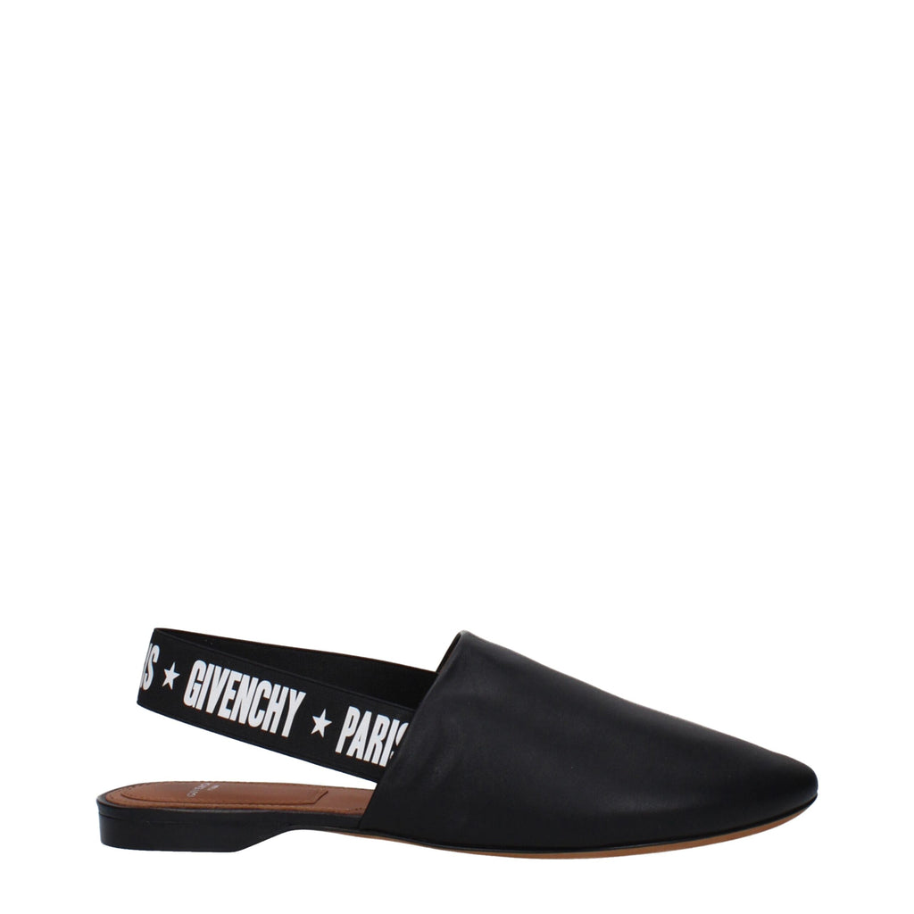 Givenchy Schwarze Lederrutschen