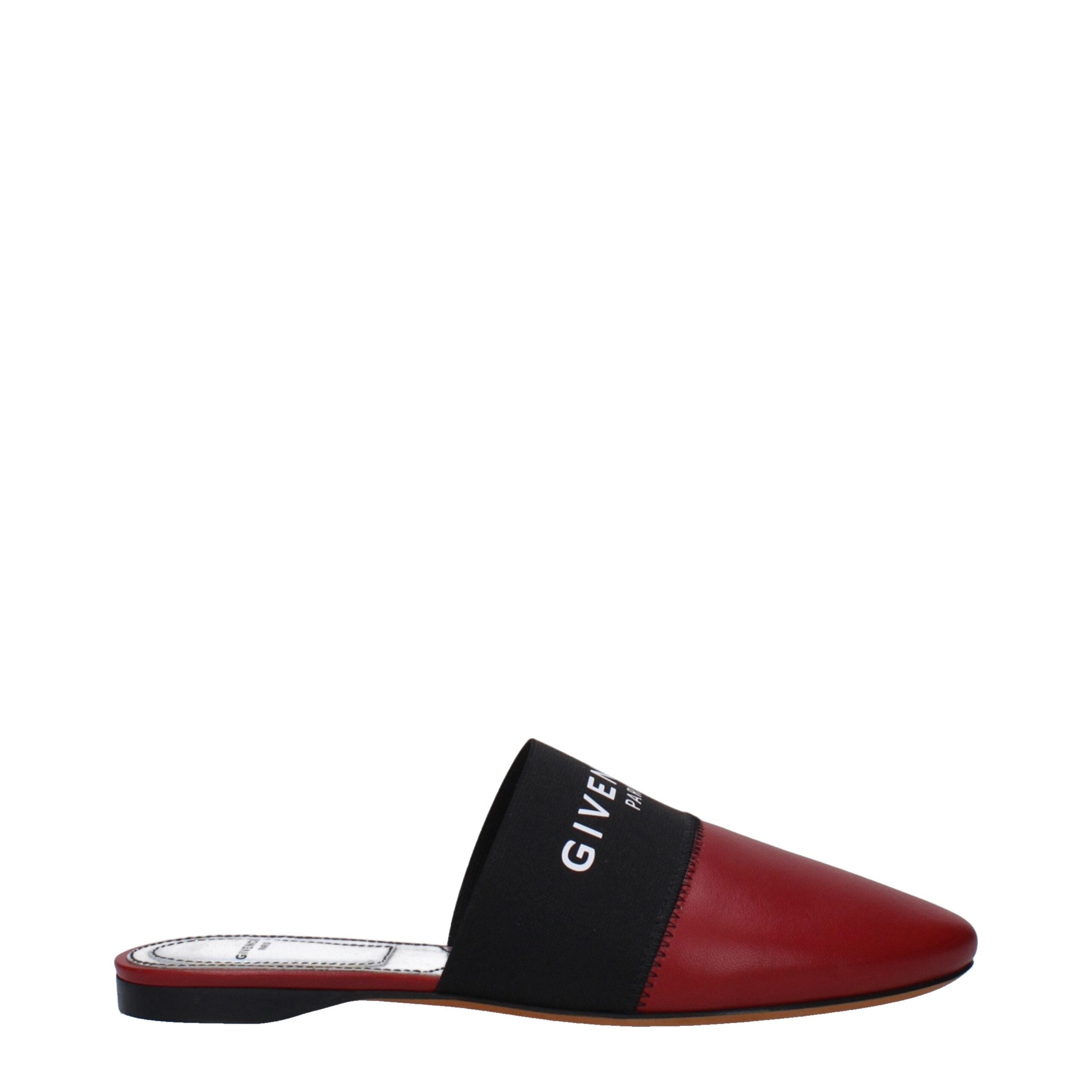 Givenchy Rote Lederschlappen