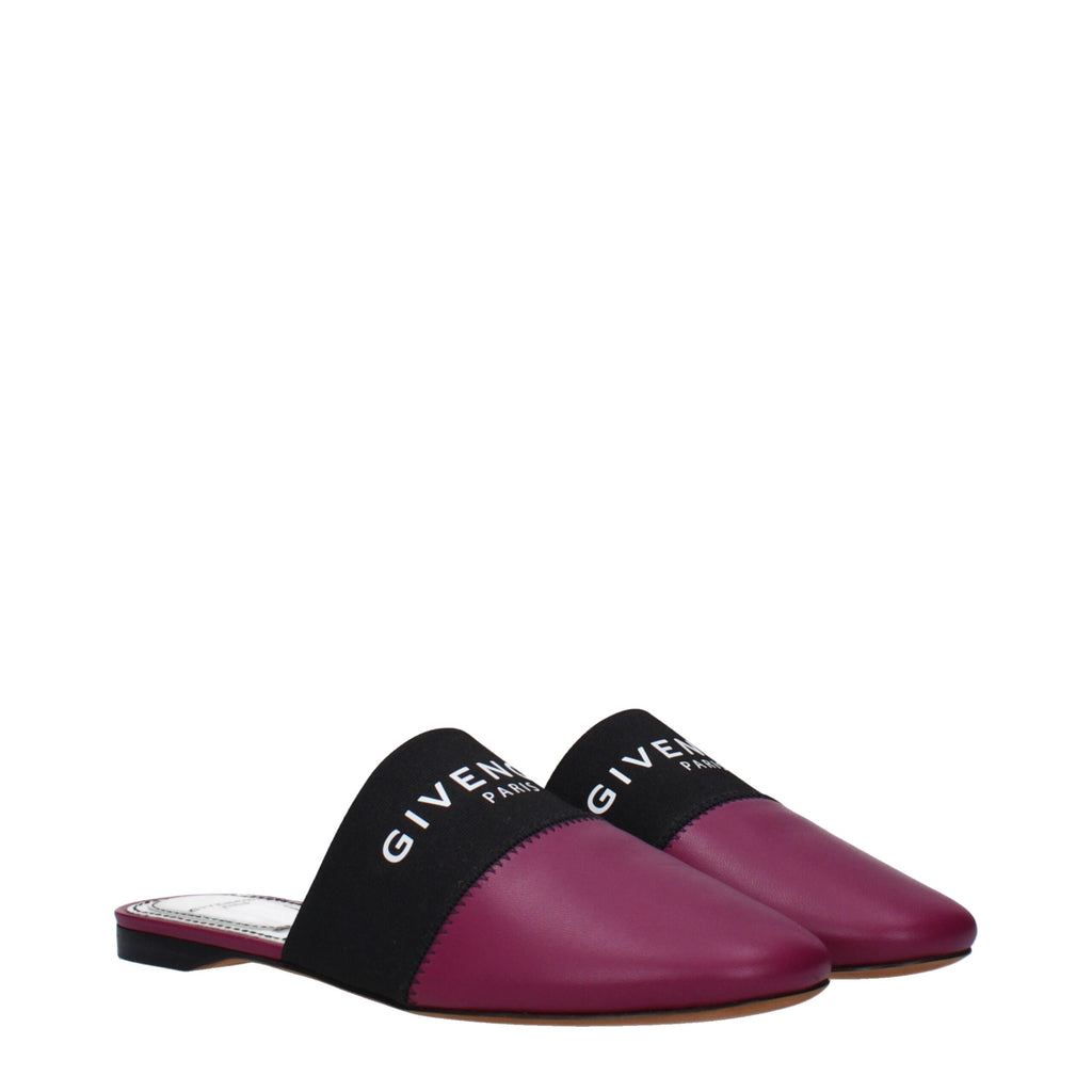 Givenchy Lila Leder-Pantoffeln