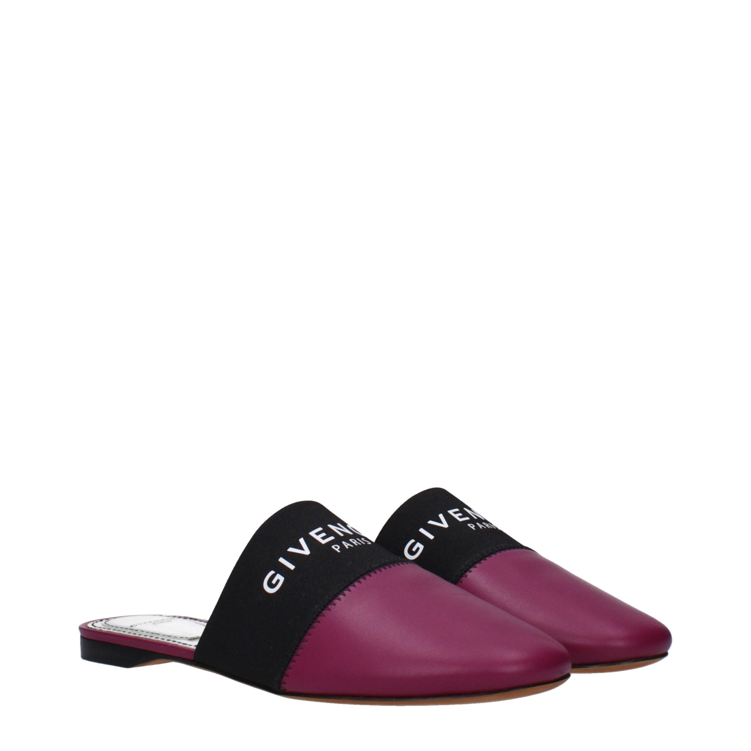 Givenchy Lila Leder-Pantoffeln