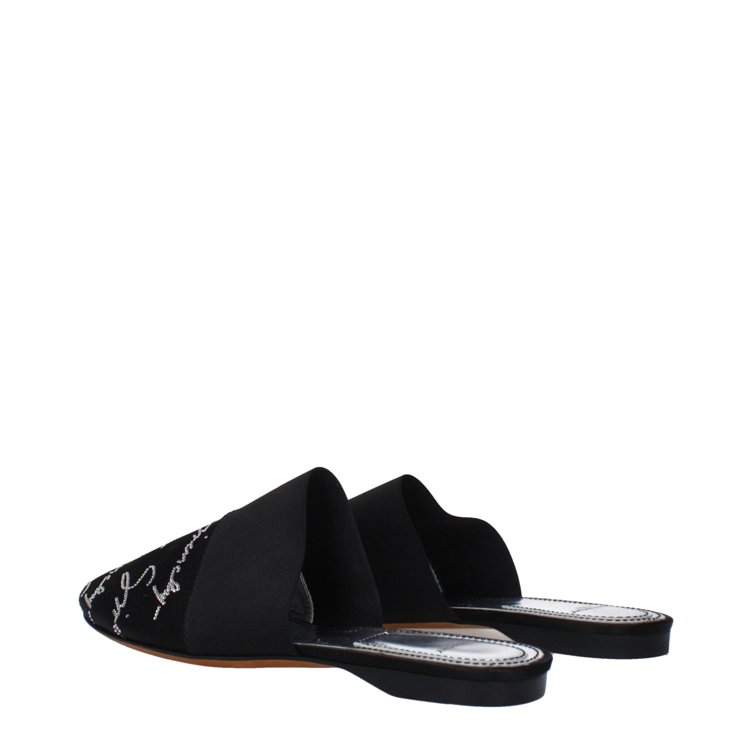 Givenchy Schwarze Satin-Pantoffeln
